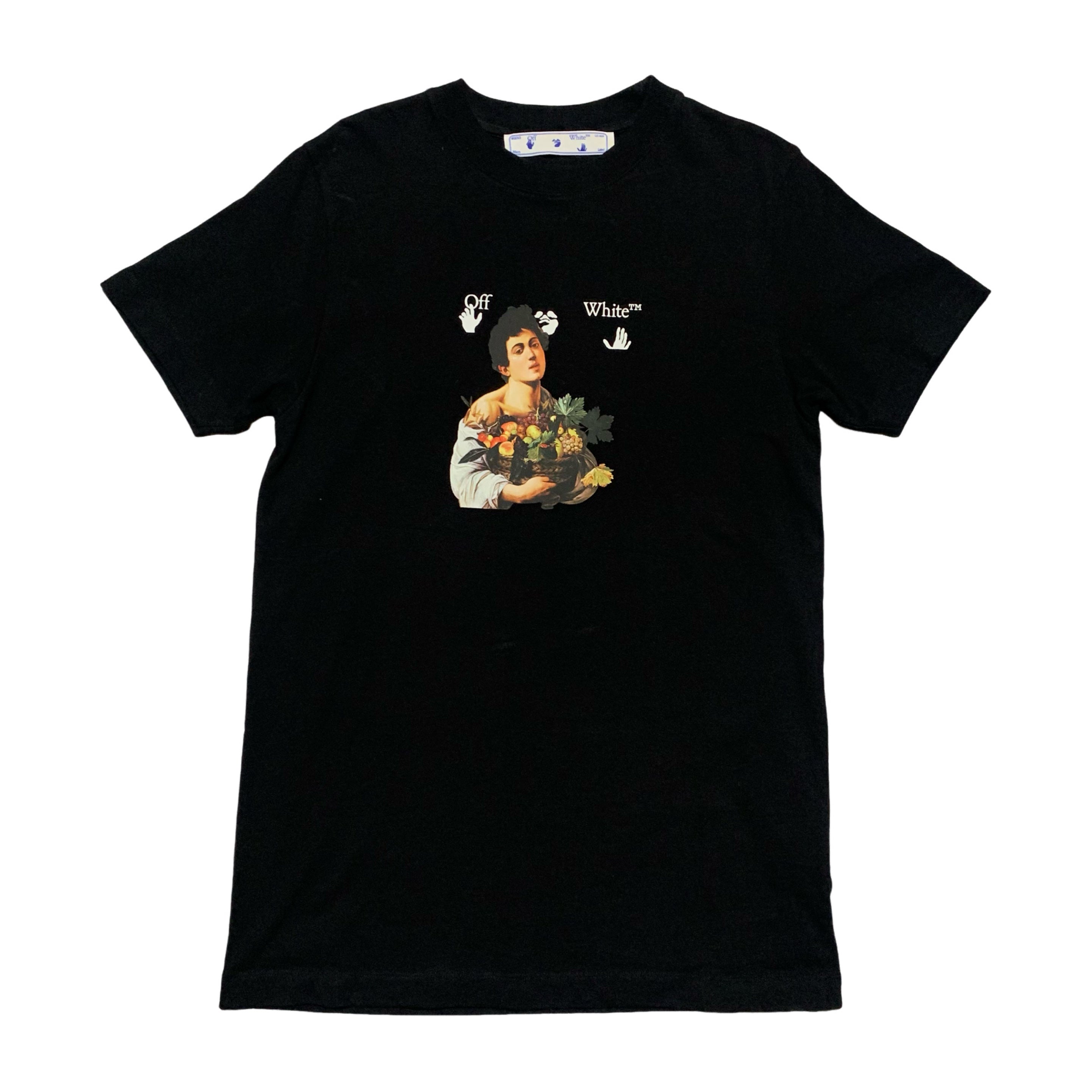 Off White XS Caravaggio Arrows Black Tee Virgil Abloh