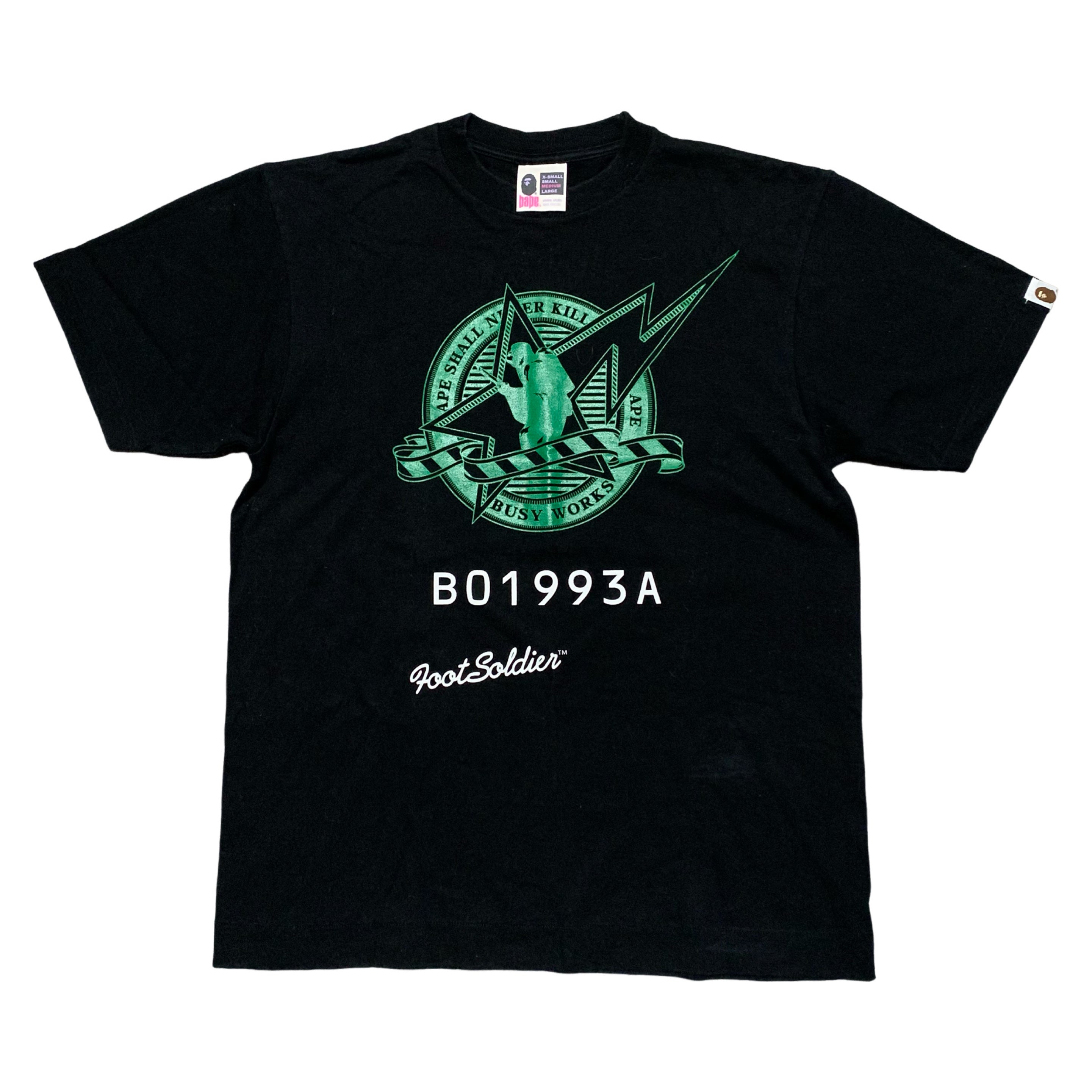 Bape Medium Busy Works Graphic Black Tee A Bathing Ape 2007