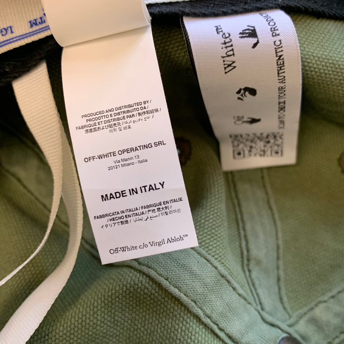 Off White Cap Hand Off Baseball Cap Hedge Green Distressed Hat Virgil Abloh