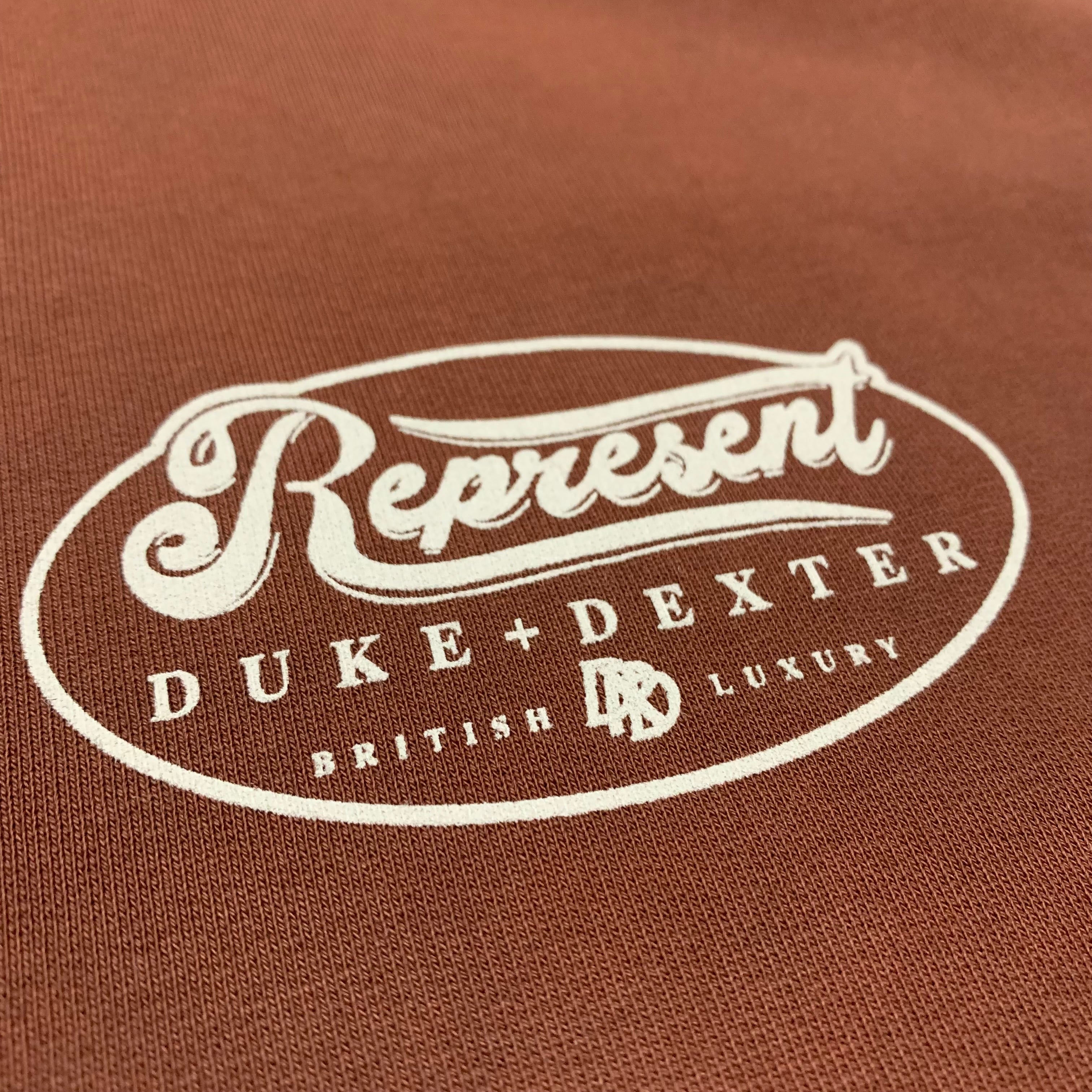 Represent Large Duke + Dexter British Luxury Hoodie Rust (RRP £180)