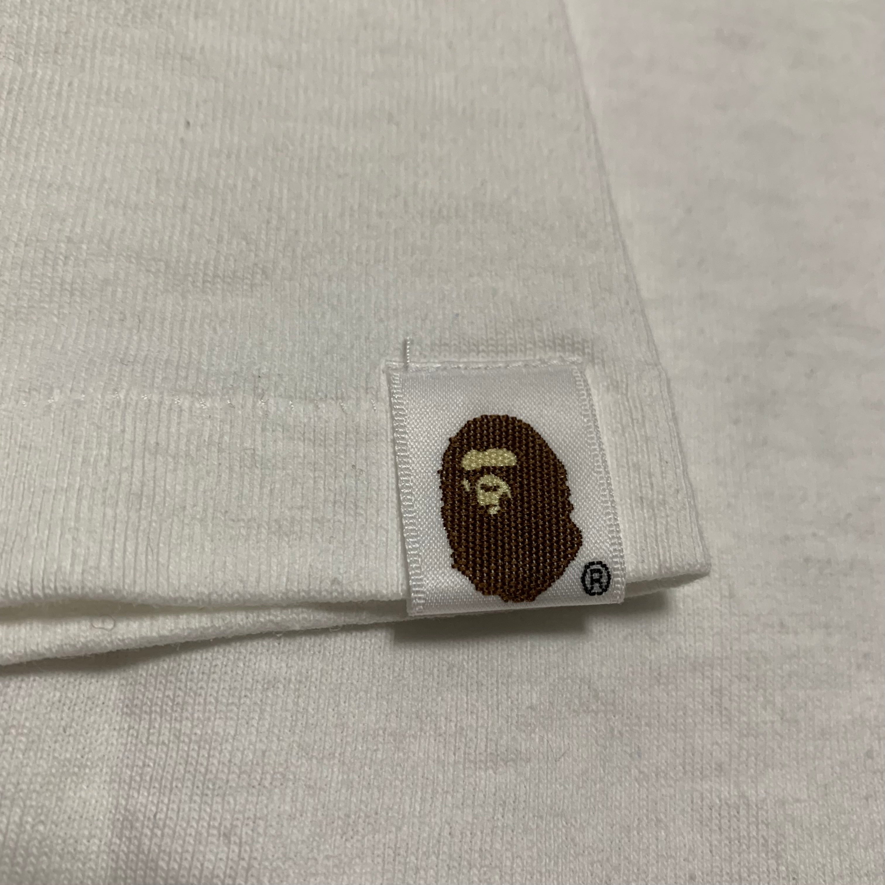 Bape Large Original Fake White Tee A Bathing Ape 2010