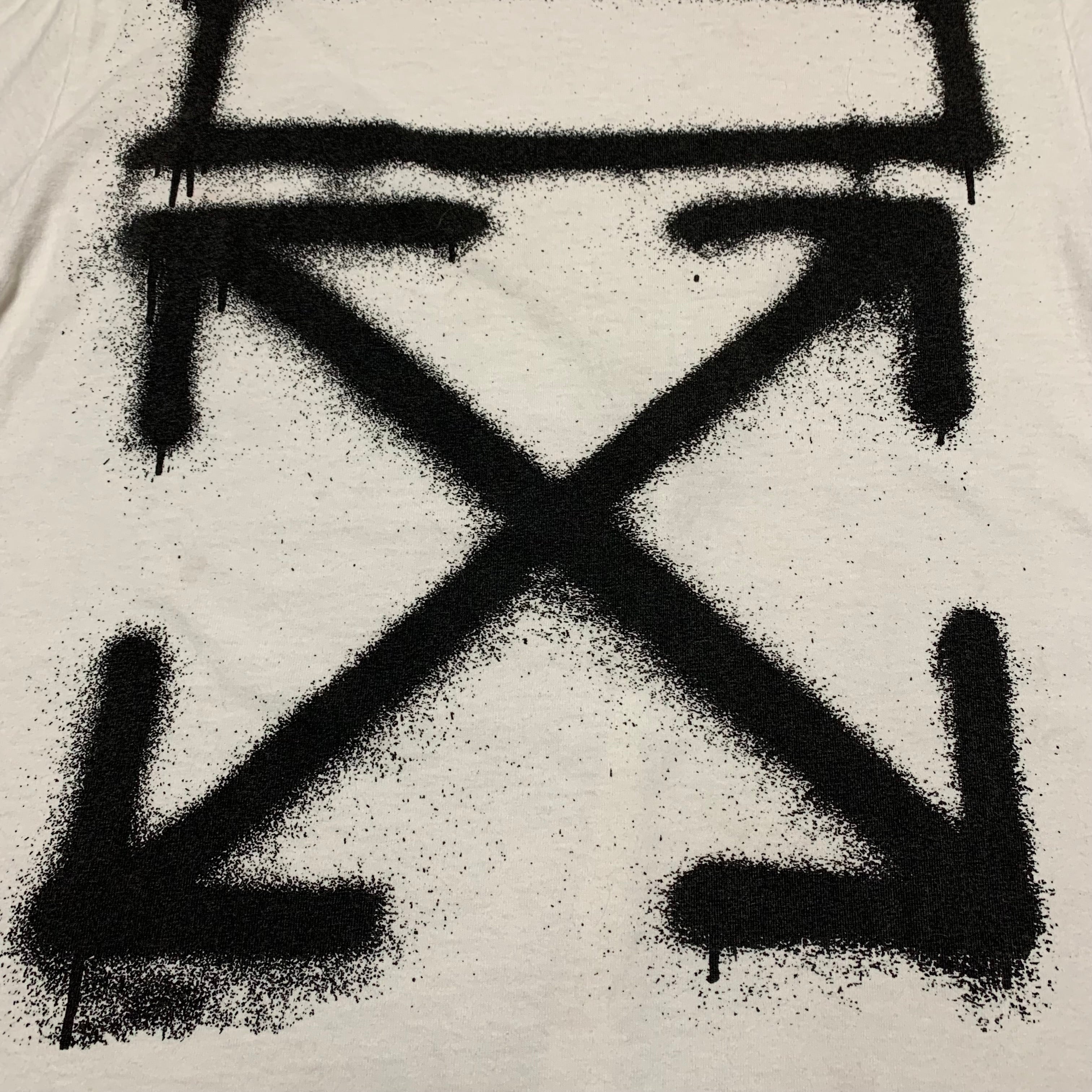 Off White Medium Graffiti Arrows White Tee Virgil Abloh