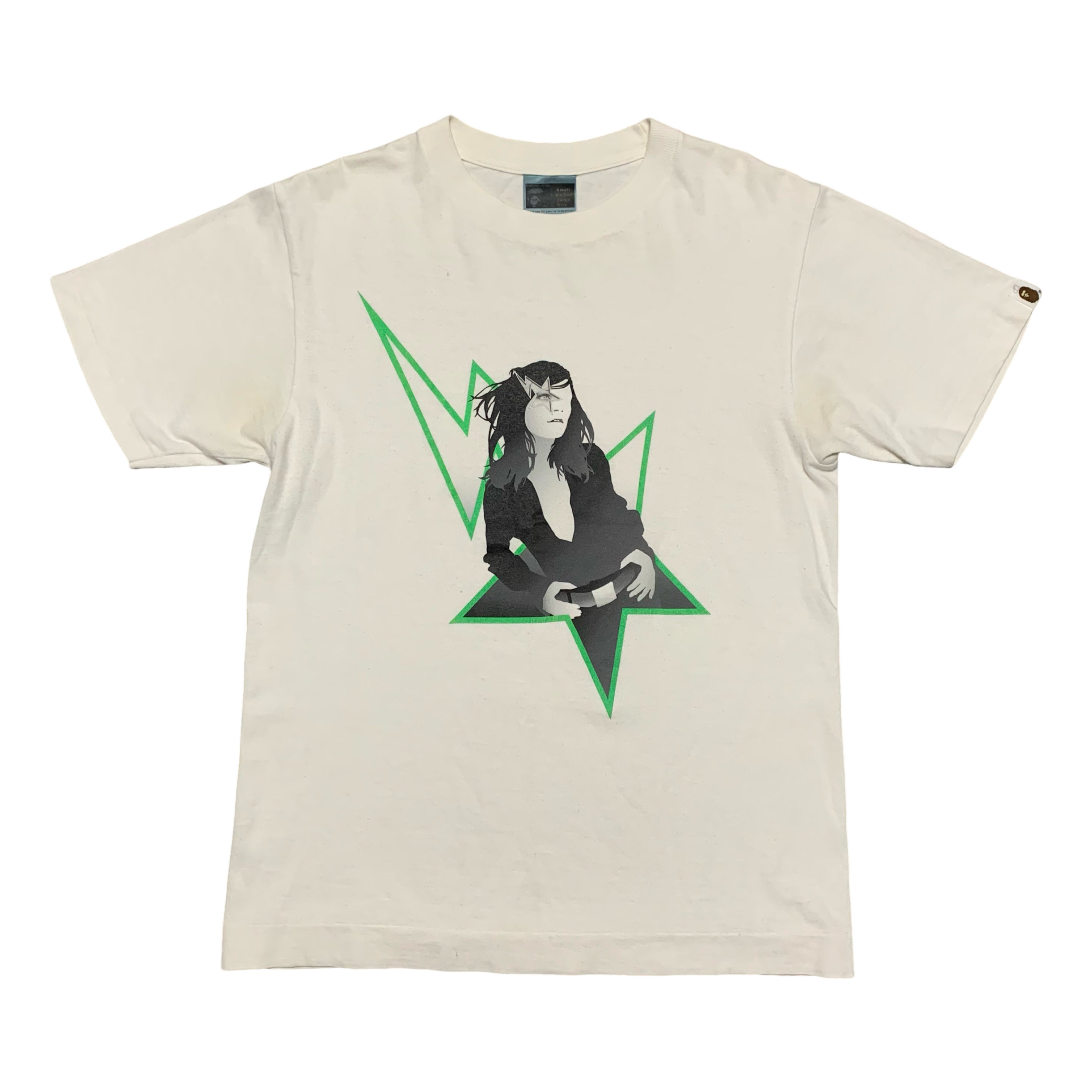 Bape Small Girl Graphic Bape Sta White Tee A Bathing Ape Vintage OG