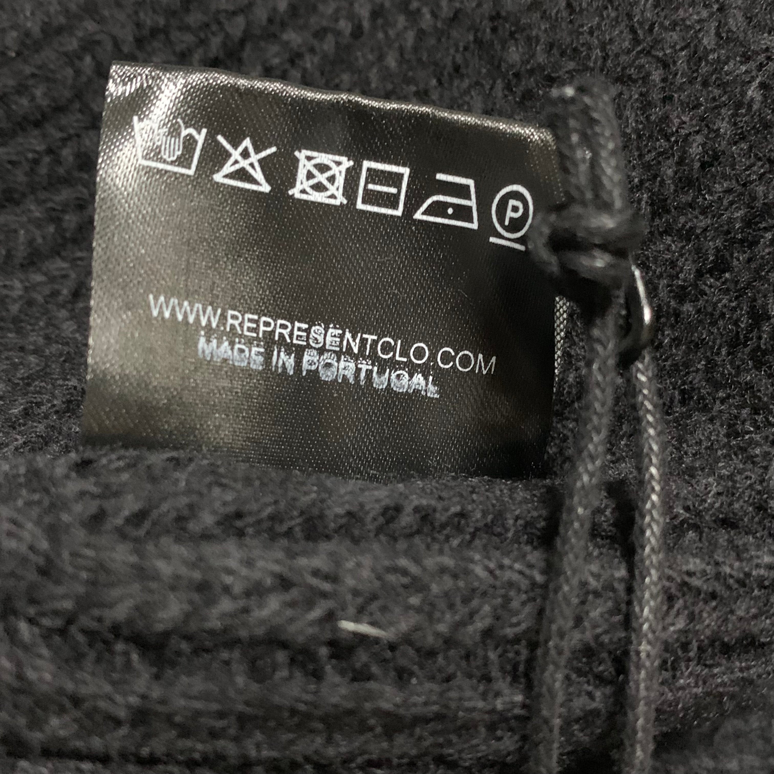 Represent Beanie Black Wool Ribbed Beanie Hat