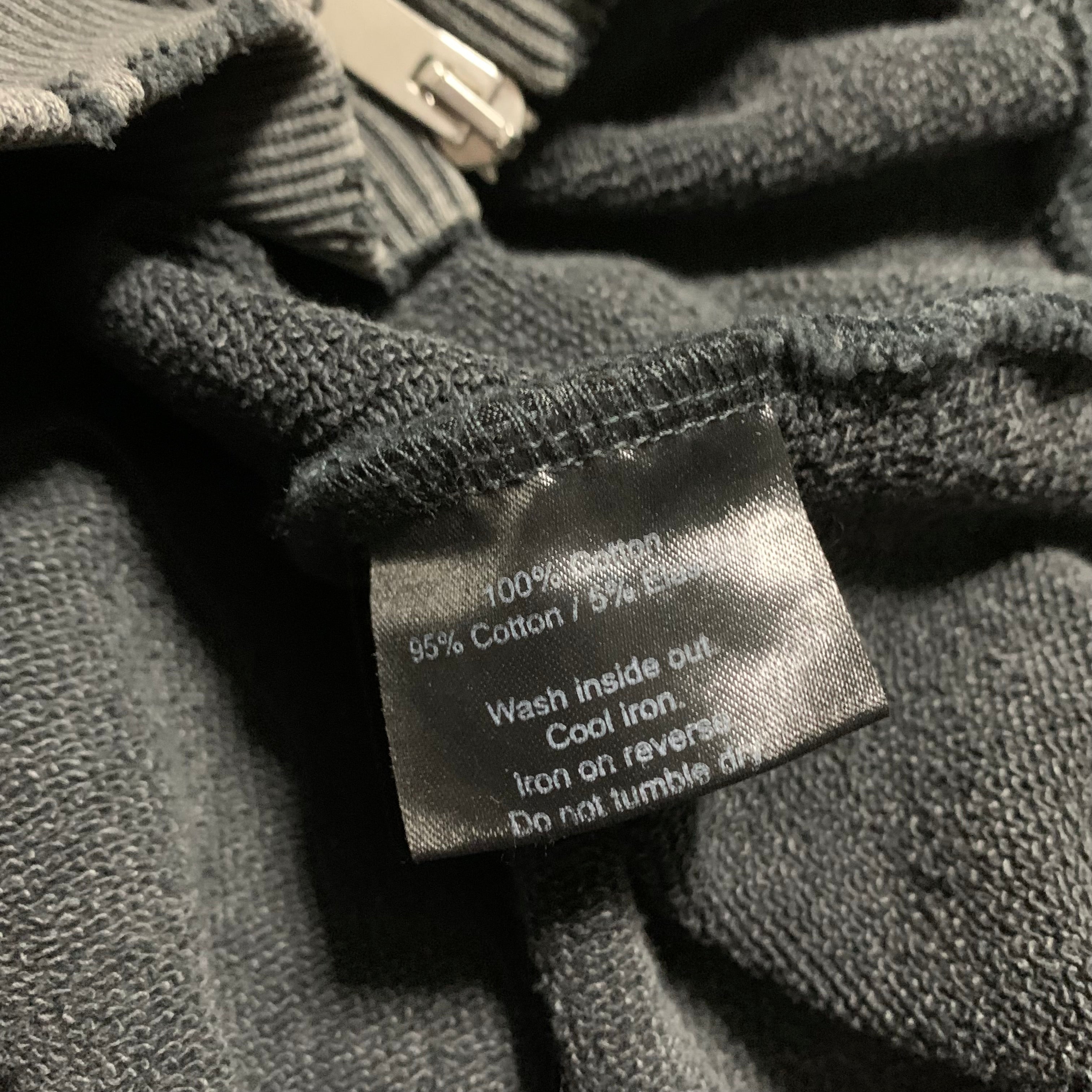 Represent Small Blanks Hoodie Zip Vintage Grey Distressed