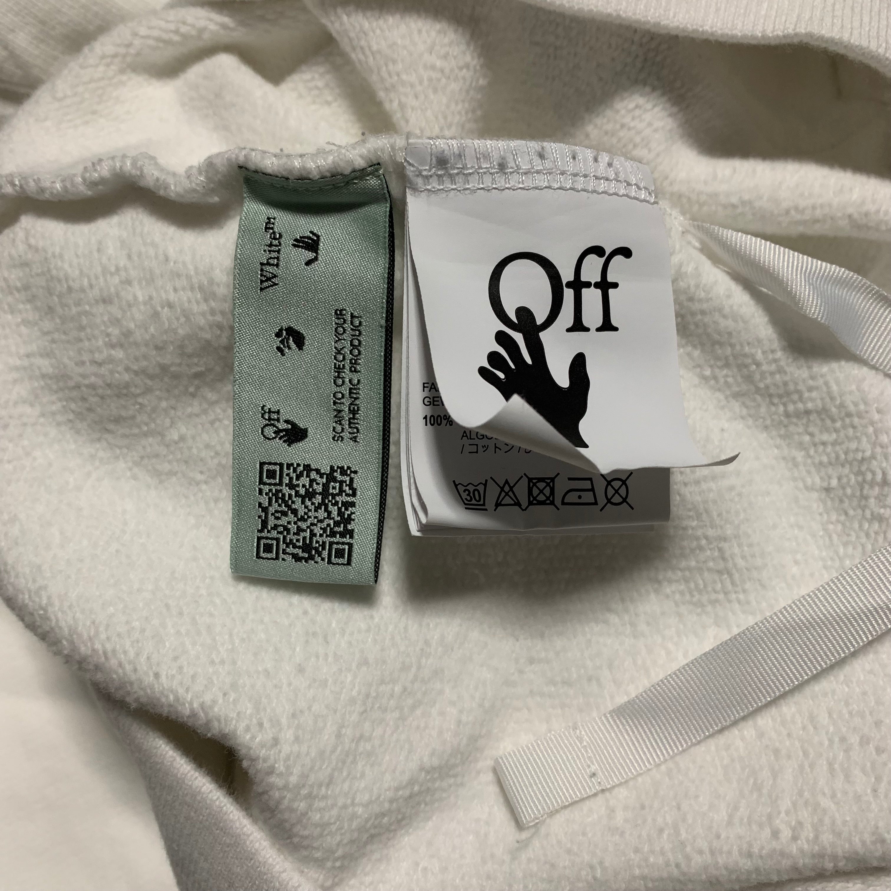 Off White XS Mona Lisa White Hoodie Virgil Abloh