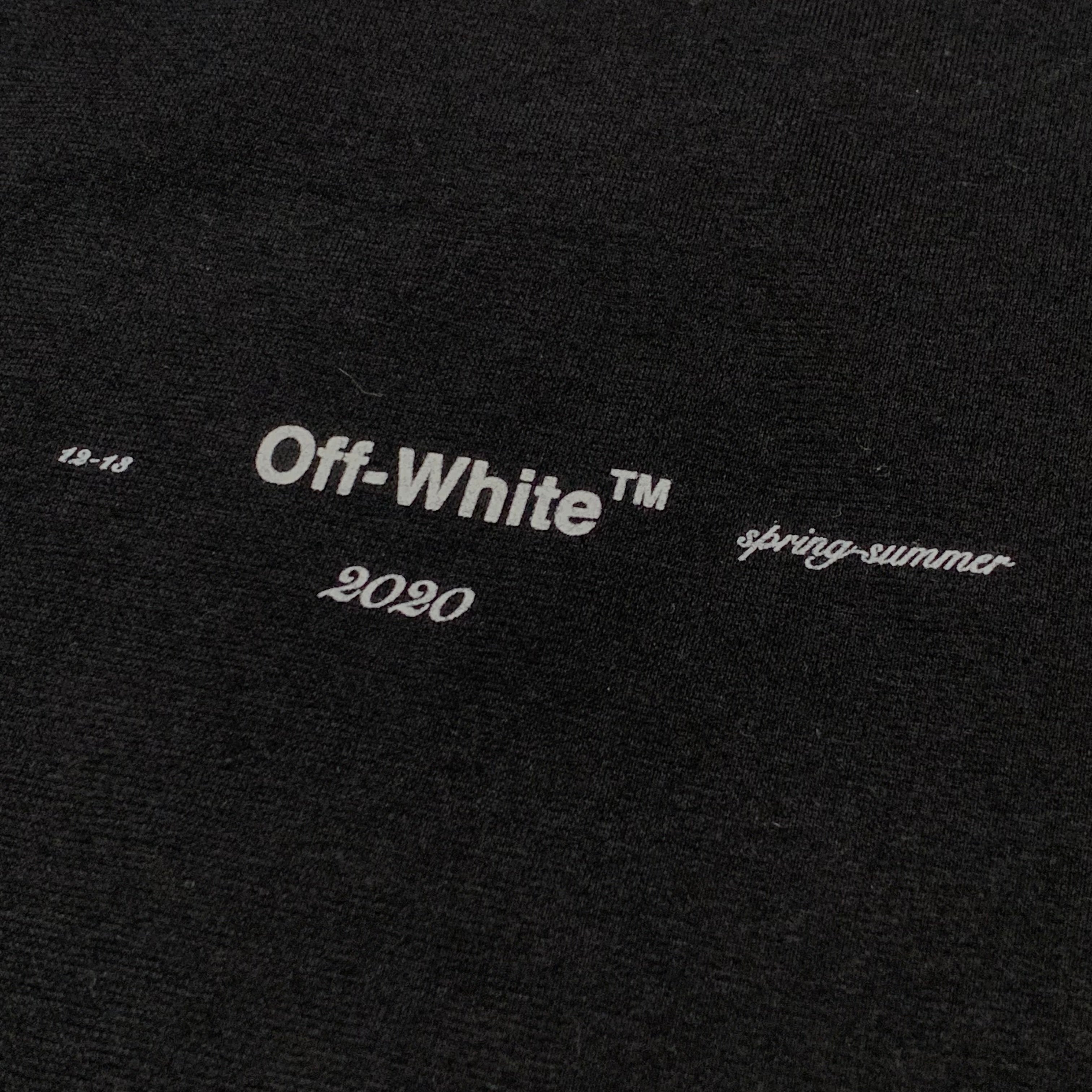 Off White XS Arrows Graphic Black Tee Virgil Abloh 2020