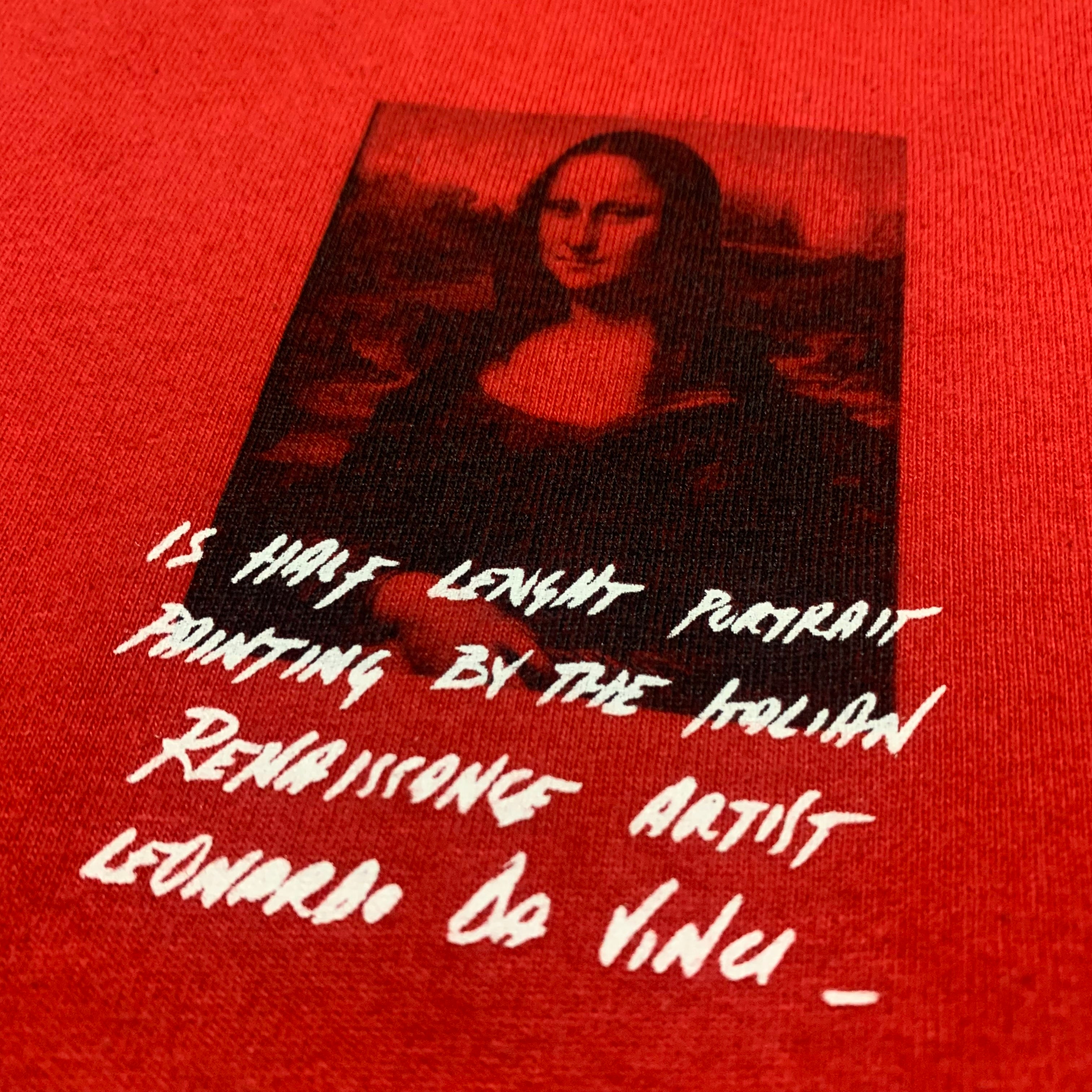 Off White Medium Mona Lisa Red Tee Virgil Abloh