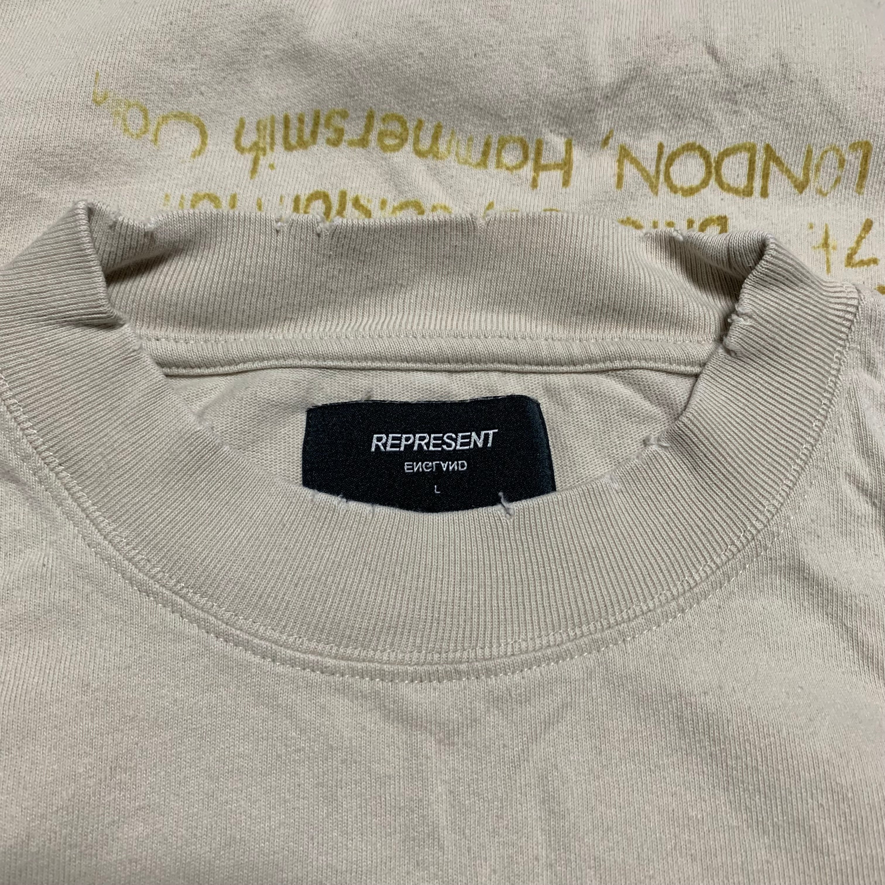 Represent Large Rep N Resent Vintage White Tee