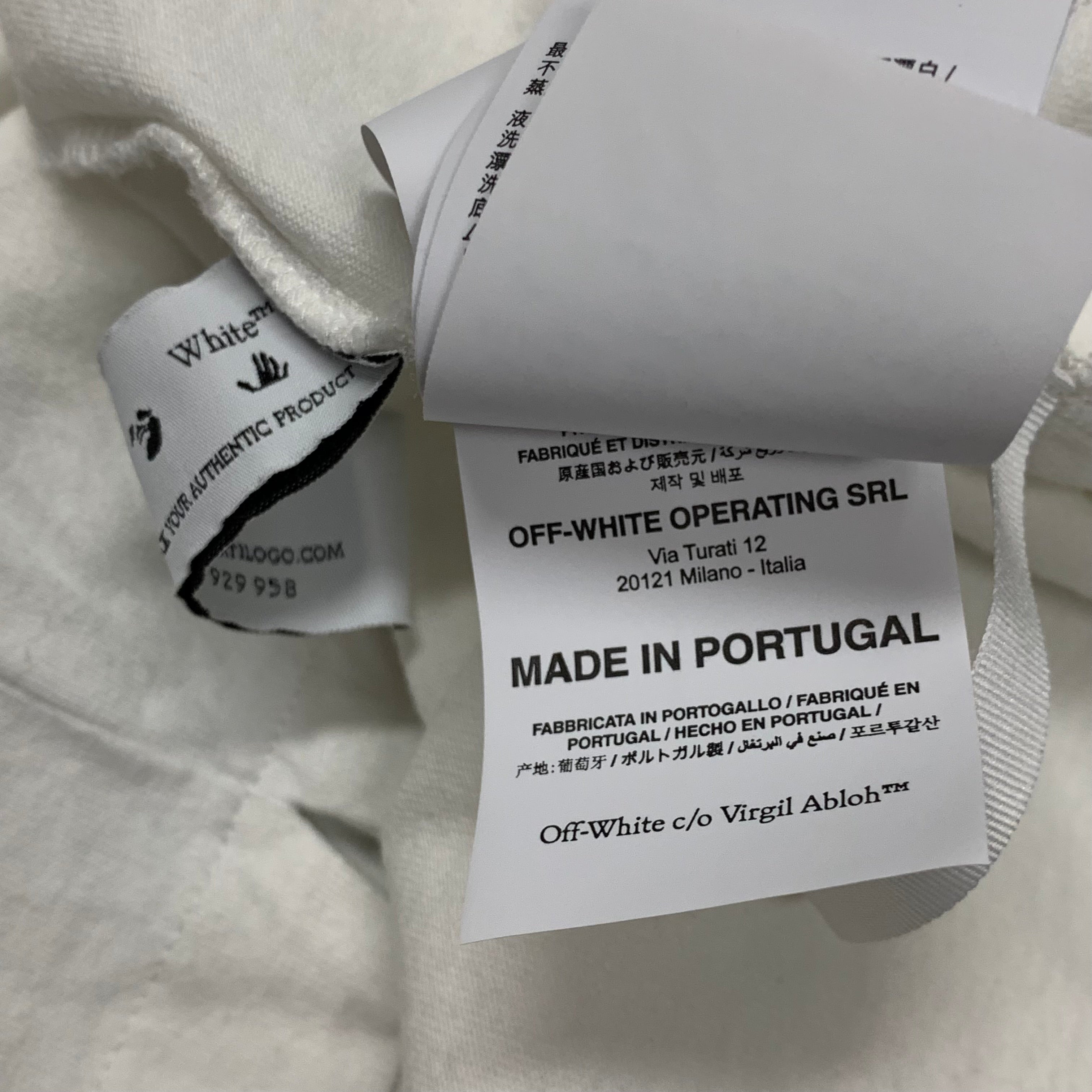 Off White Large Tee Caravaggio Graphic White T-Shirt Virgil Abloh