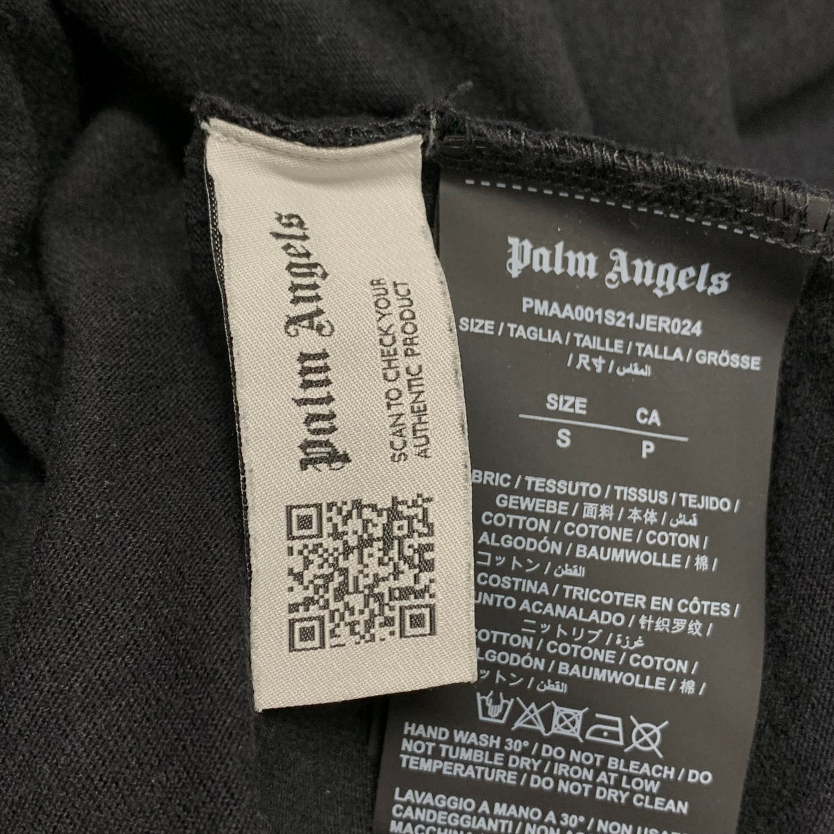 Palm Angels Small Tee Los Angels Sprayed Black T-Shirt