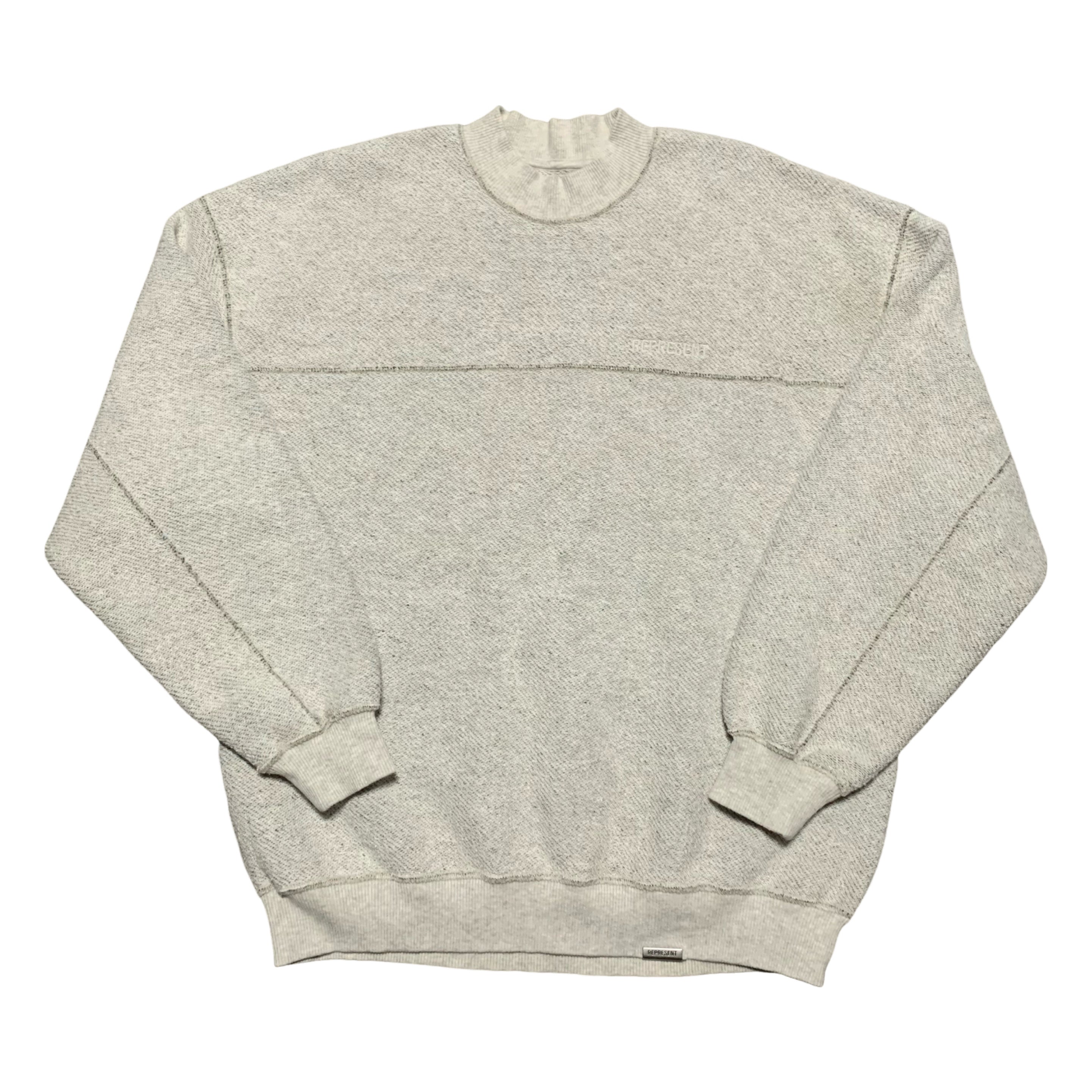 Represent XS Blanks Grey Heavyweight Crewneck Sweatshirt