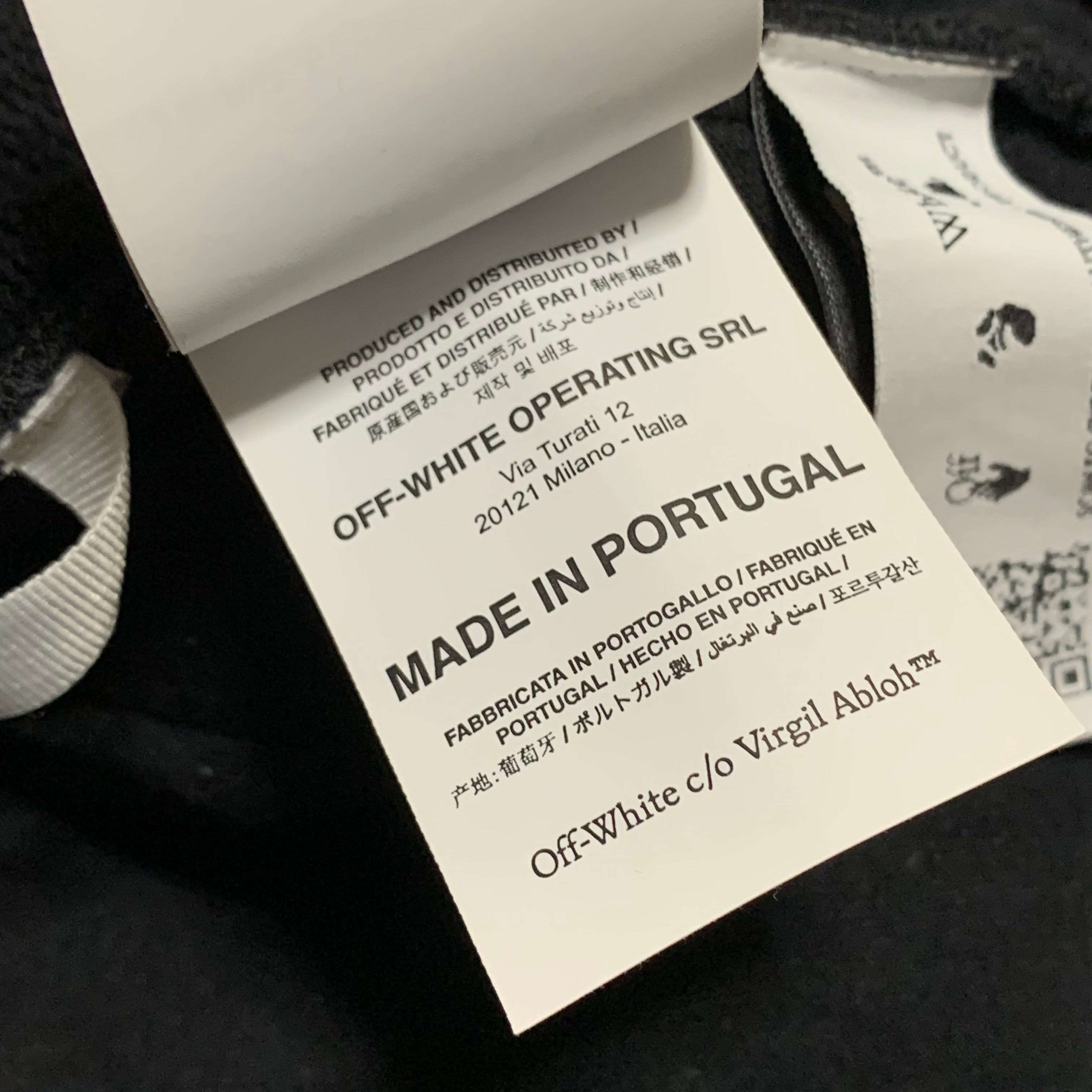 Off White Medium Shorts Diag Caravaggio Black Bottoms Virgil Abloh