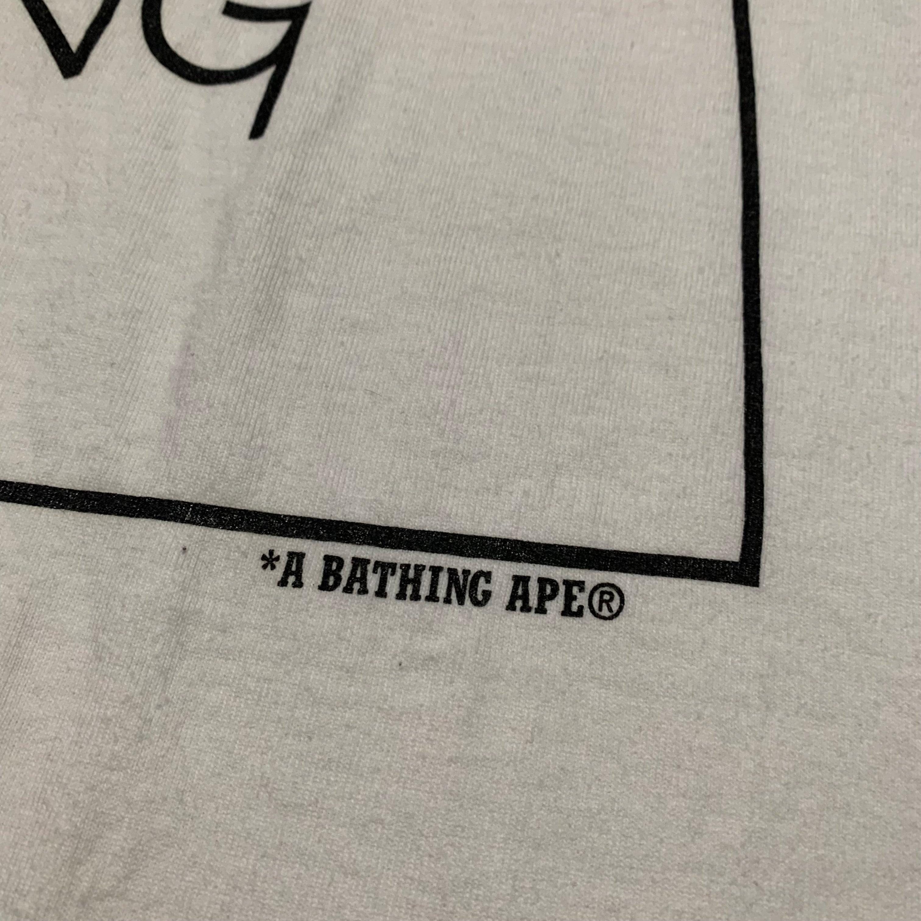 Bape Large 1st Camo Tie Graphic White Tee A Bathing Ape 2009