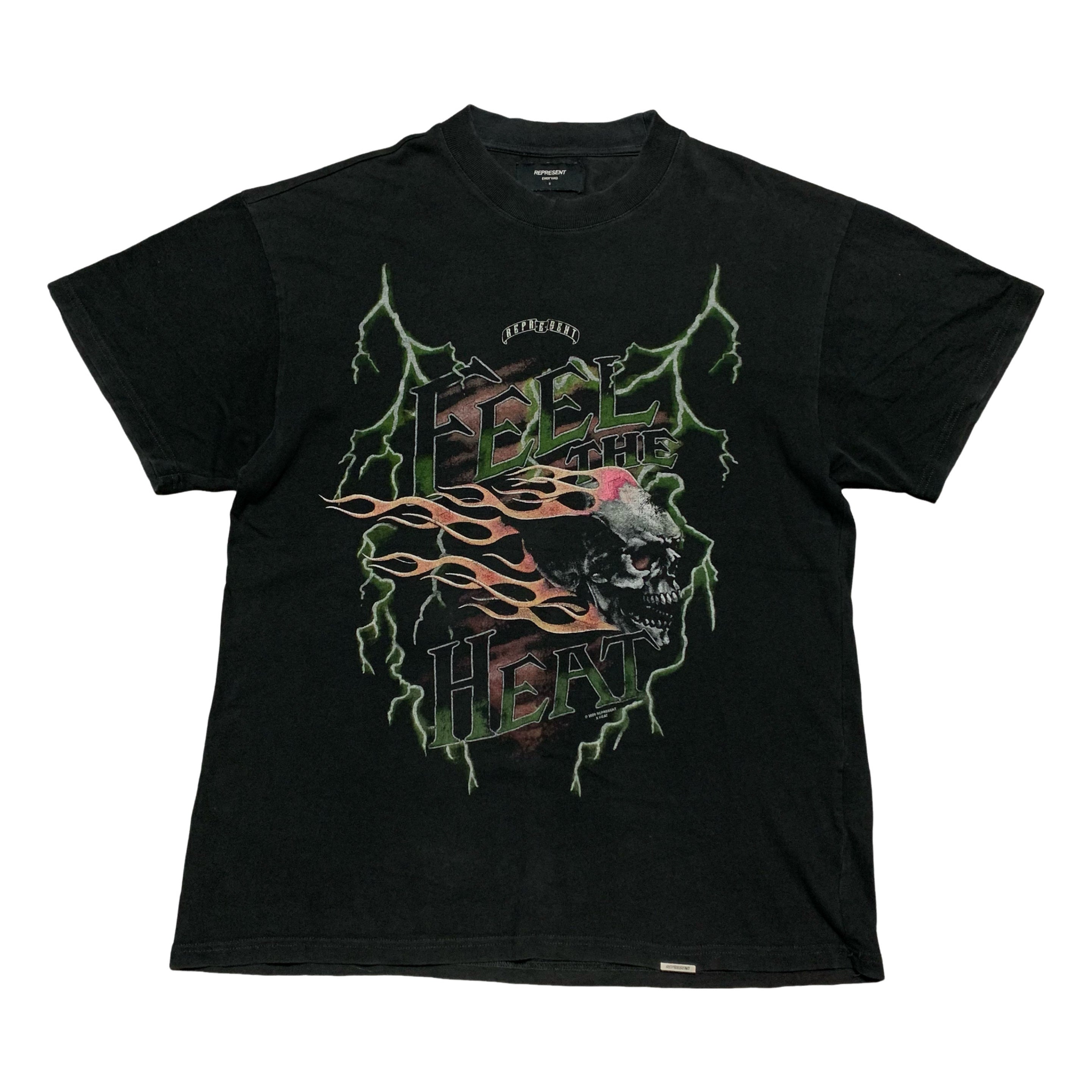 Represent Small The Heat Graphic Vintage Black Tee 2020