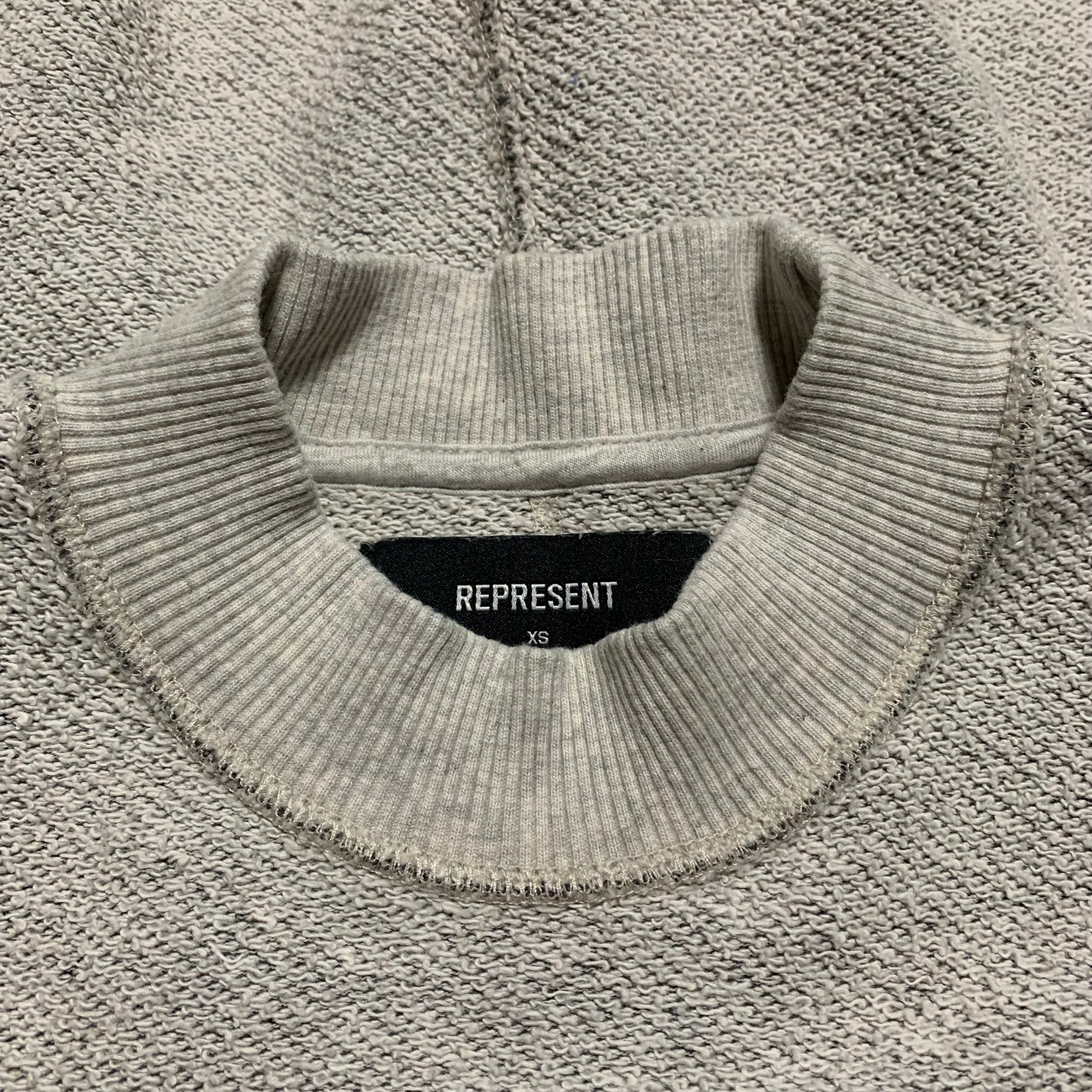 Represent XS Blanks Grey Heavyweight Crewneck Sweatshirt