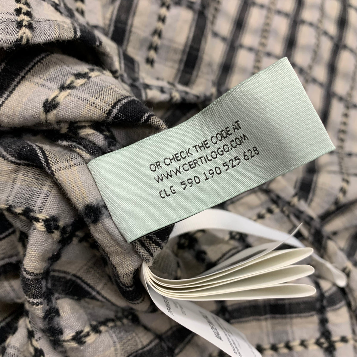 Off White Small Shirt Flannel Check Grey Top Virgil Abloh