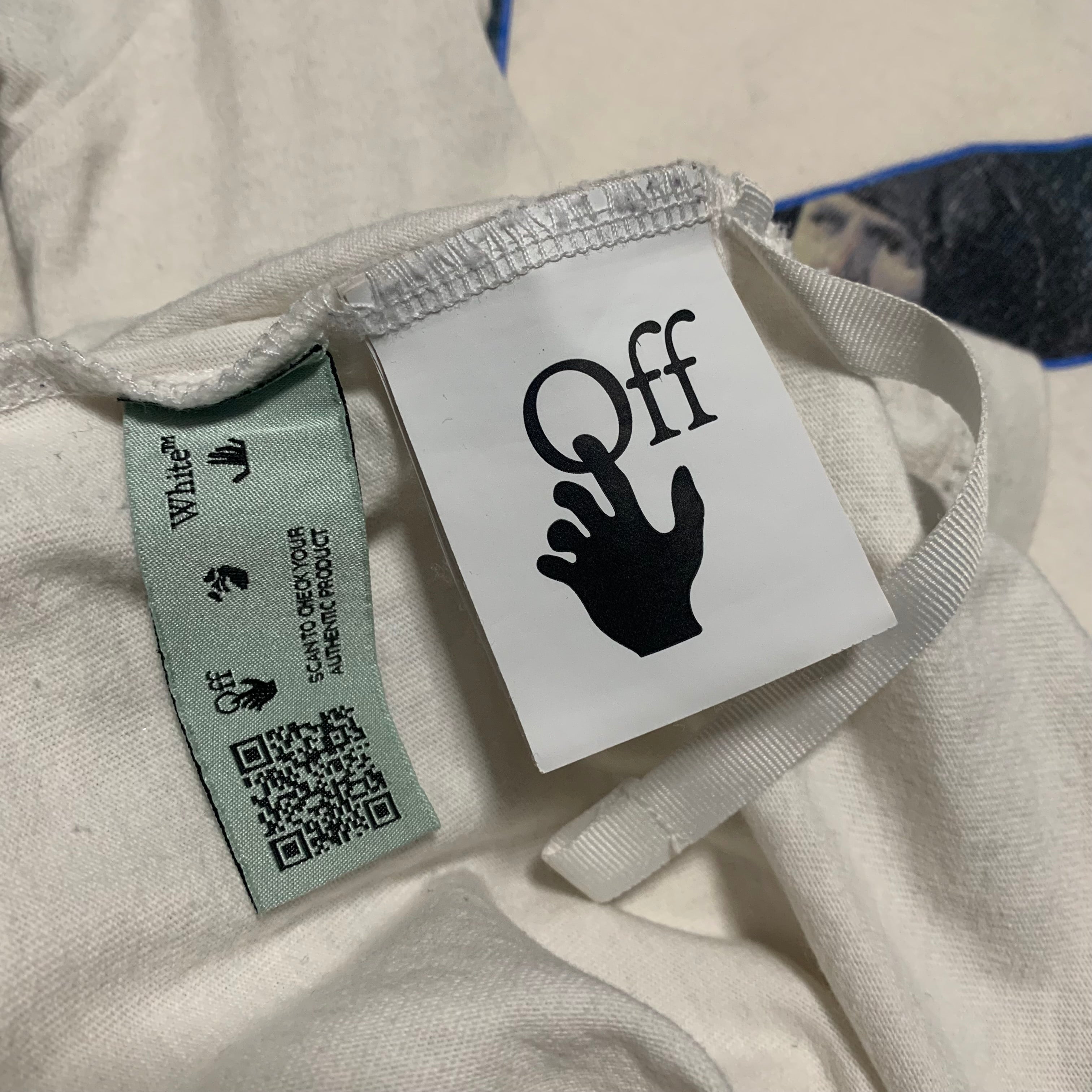 Off White Medium Caravaggio Arrows White Tee Virgil Abloh
