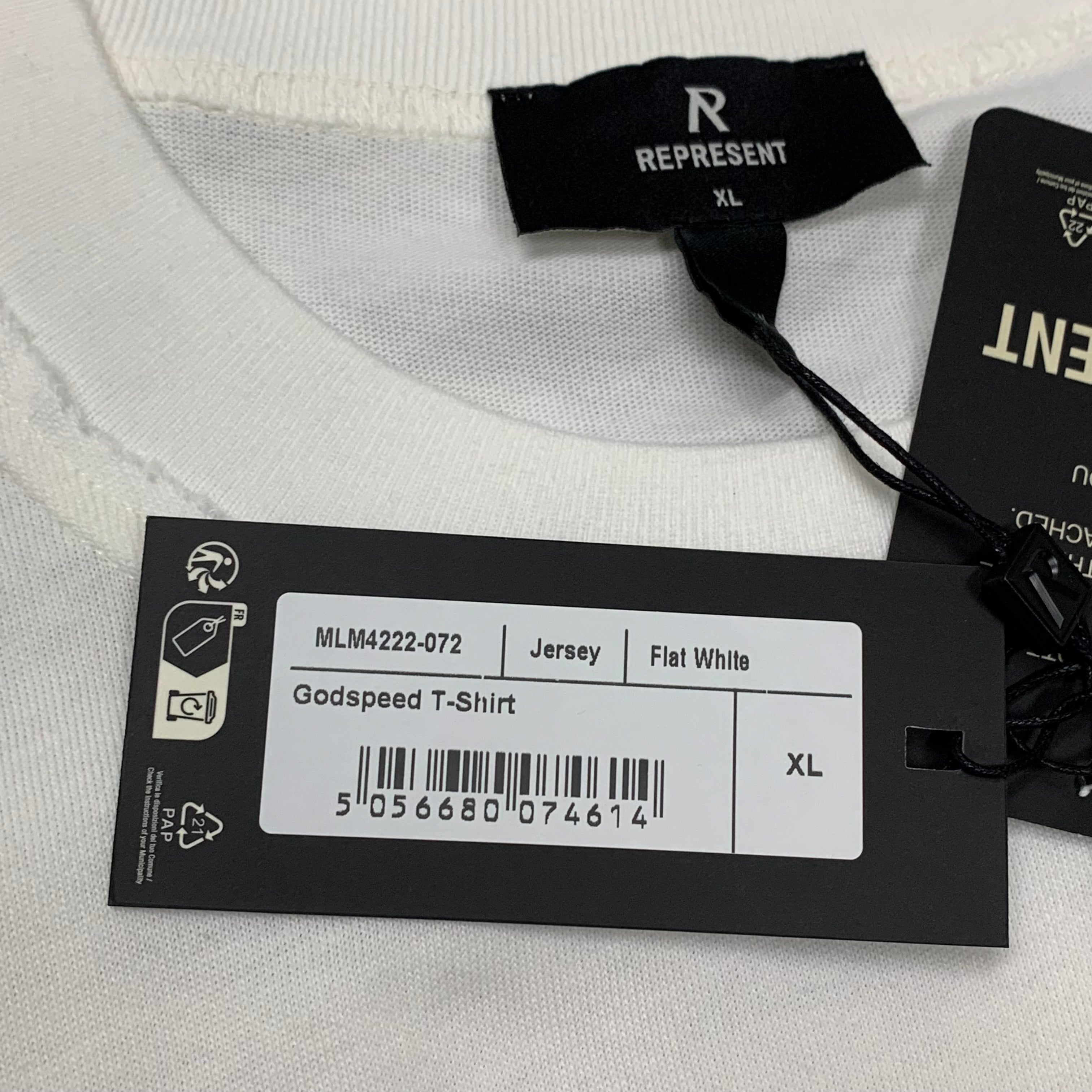Represent XL Tee Godspeed Flat White T-Shirt