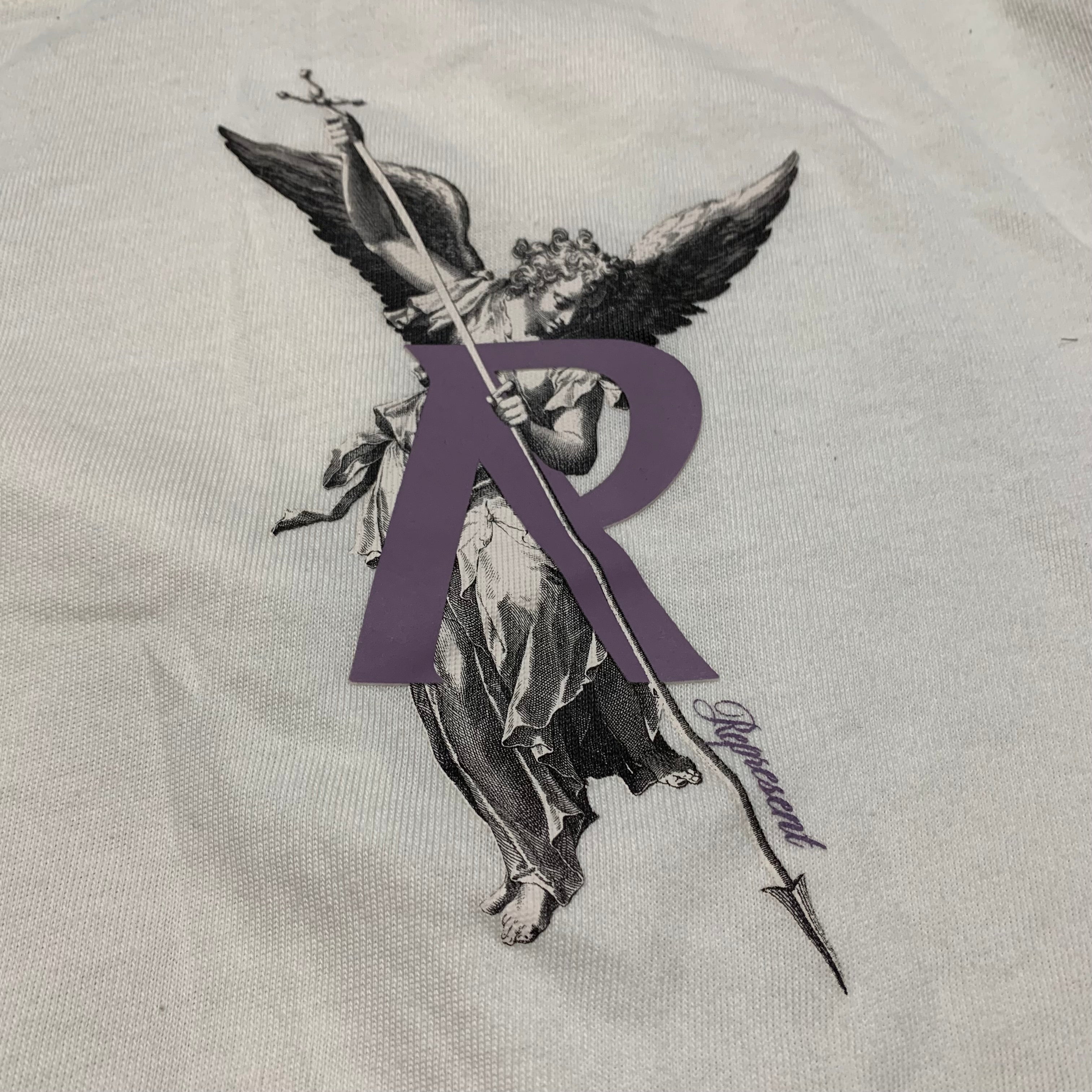 Represent Large Archangel Flat White Tee