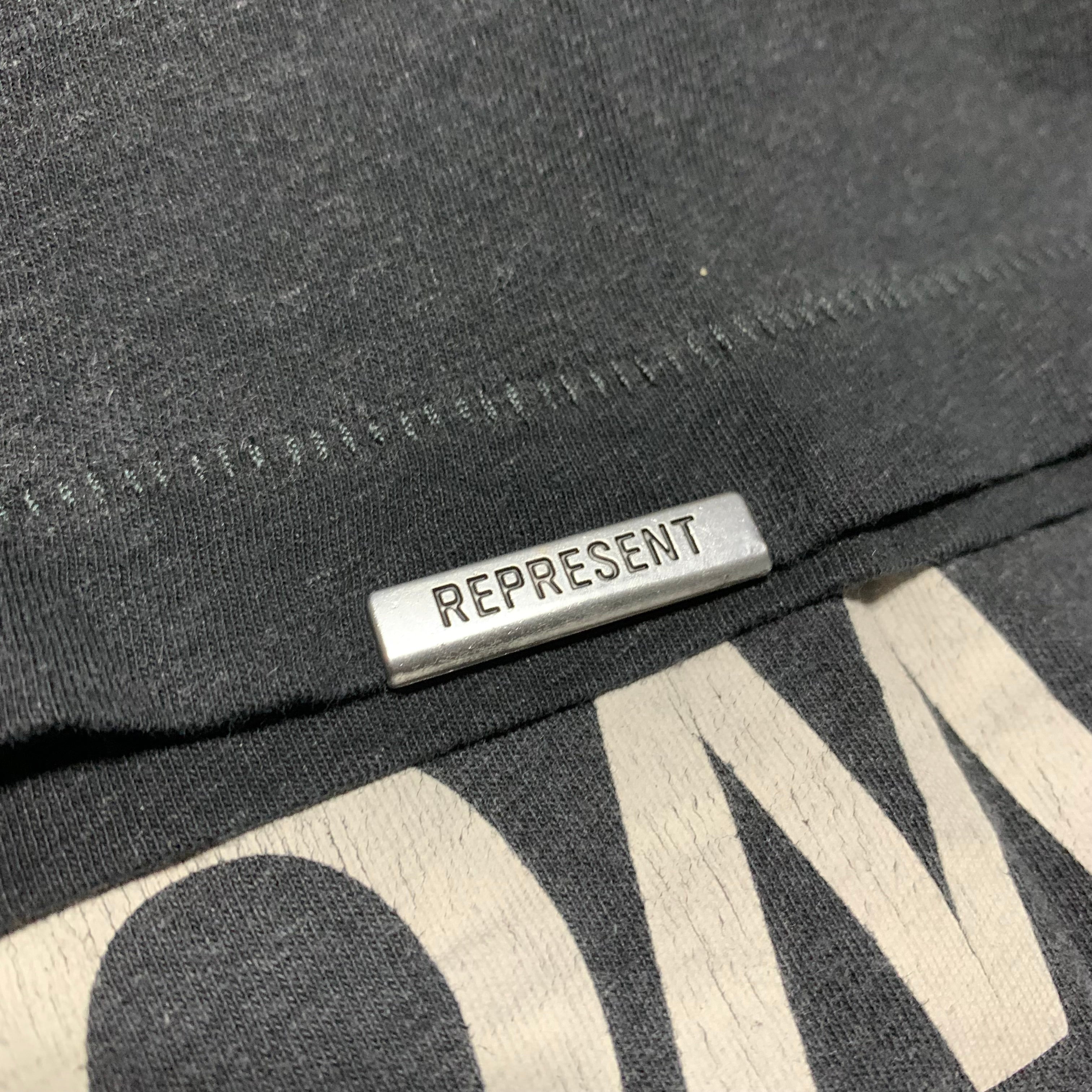 Represent x Metallica Small Local Crew Stained Black Tee (RRP £110)