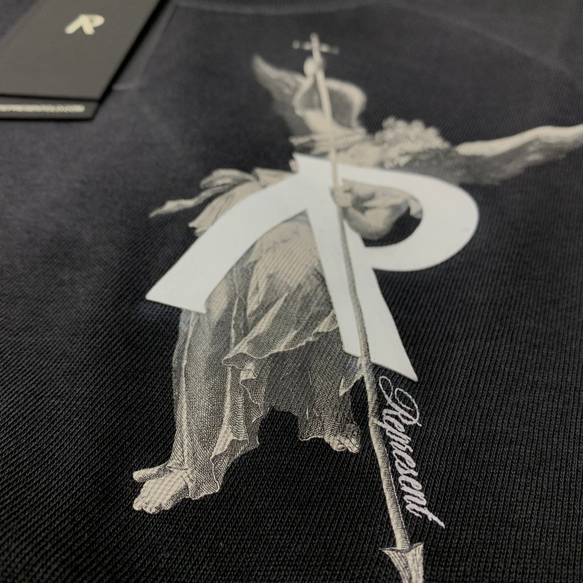 Represent Small Tee Archangel Stained Black T-Shirt
