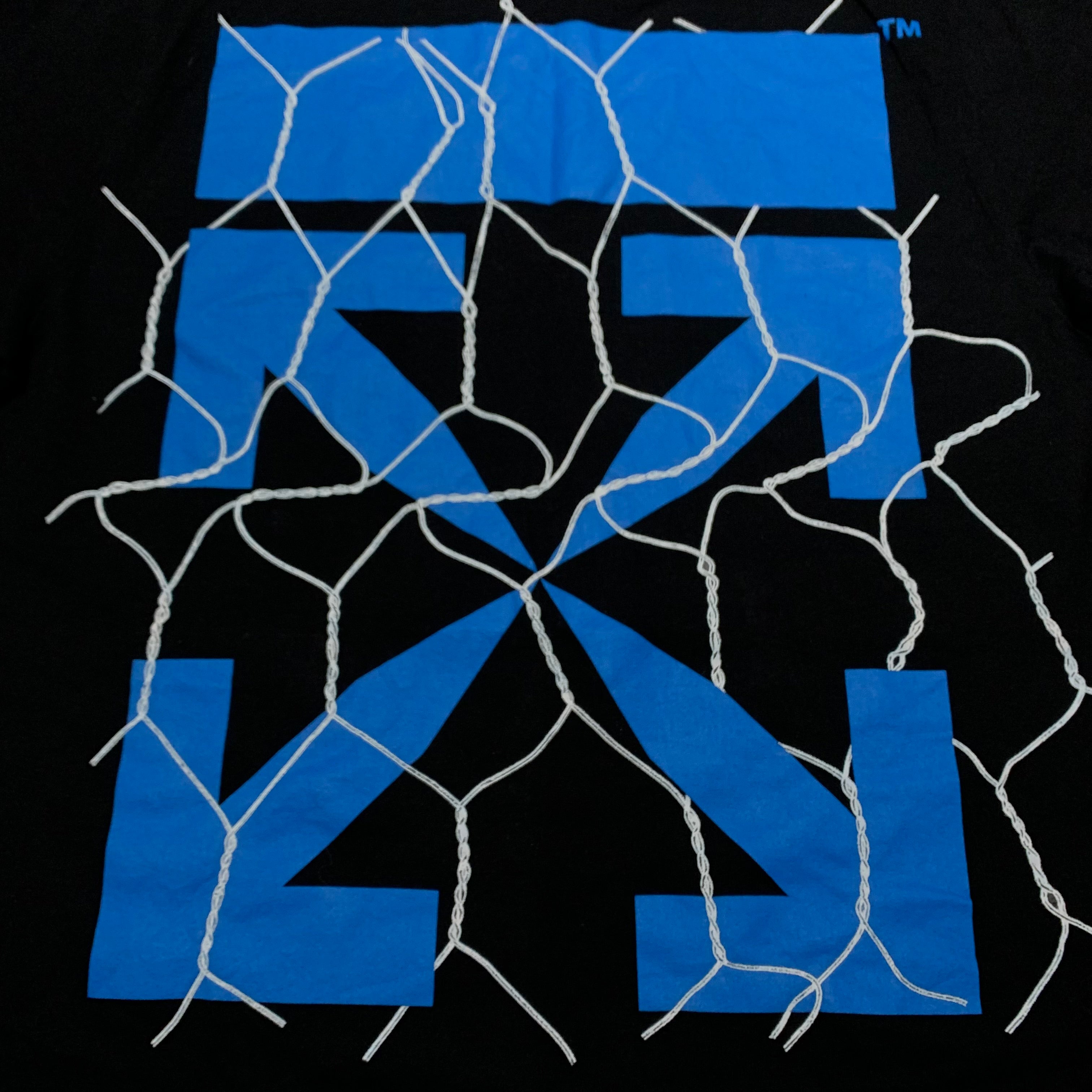Off White Medium Fence Arrows Black Tee Virgil Abloh