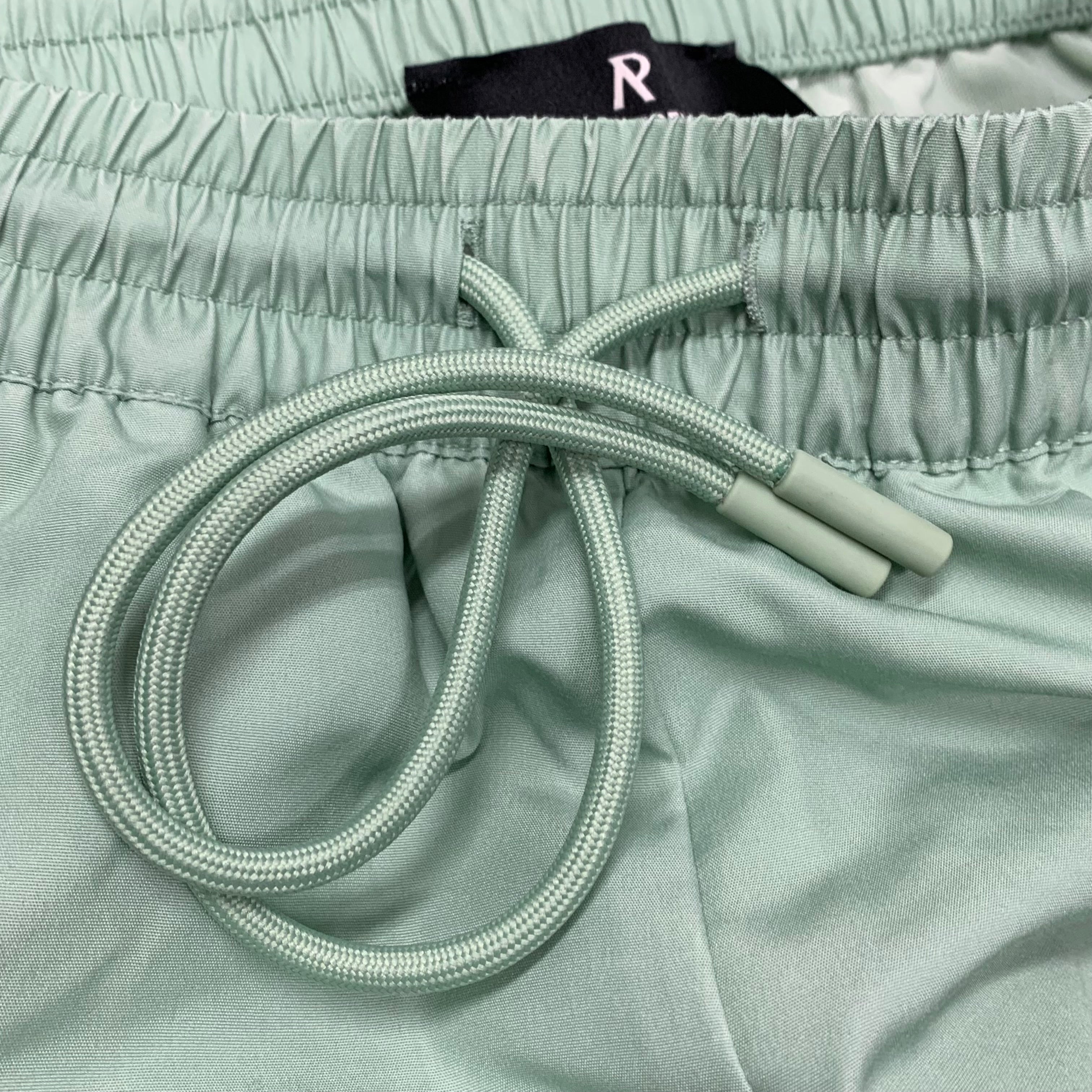 Represent Small Swim Shorts Metal Initial Washed Sage Mint Green