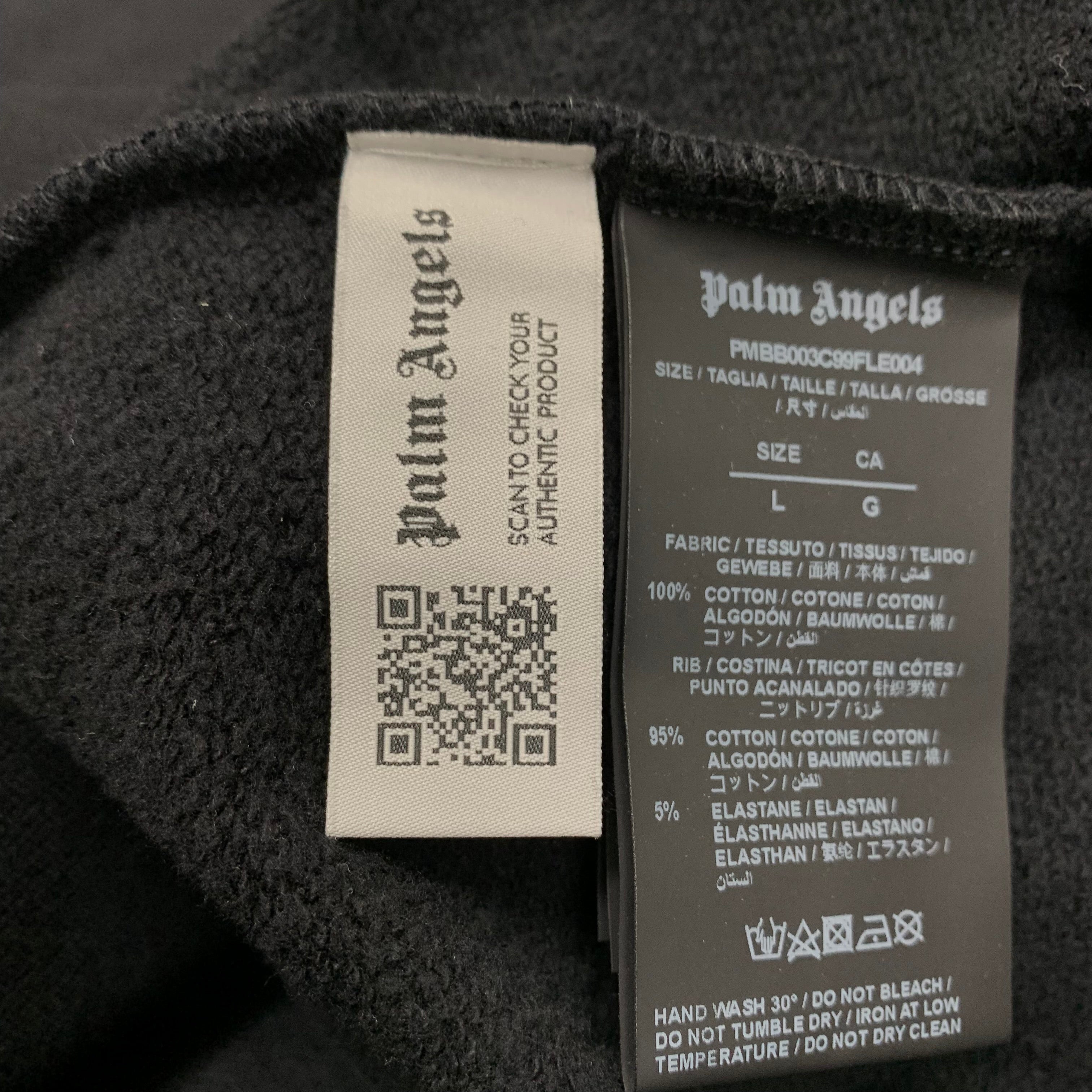 Palm Angels Large Hoodie Milano Sprayed Black Hoodie