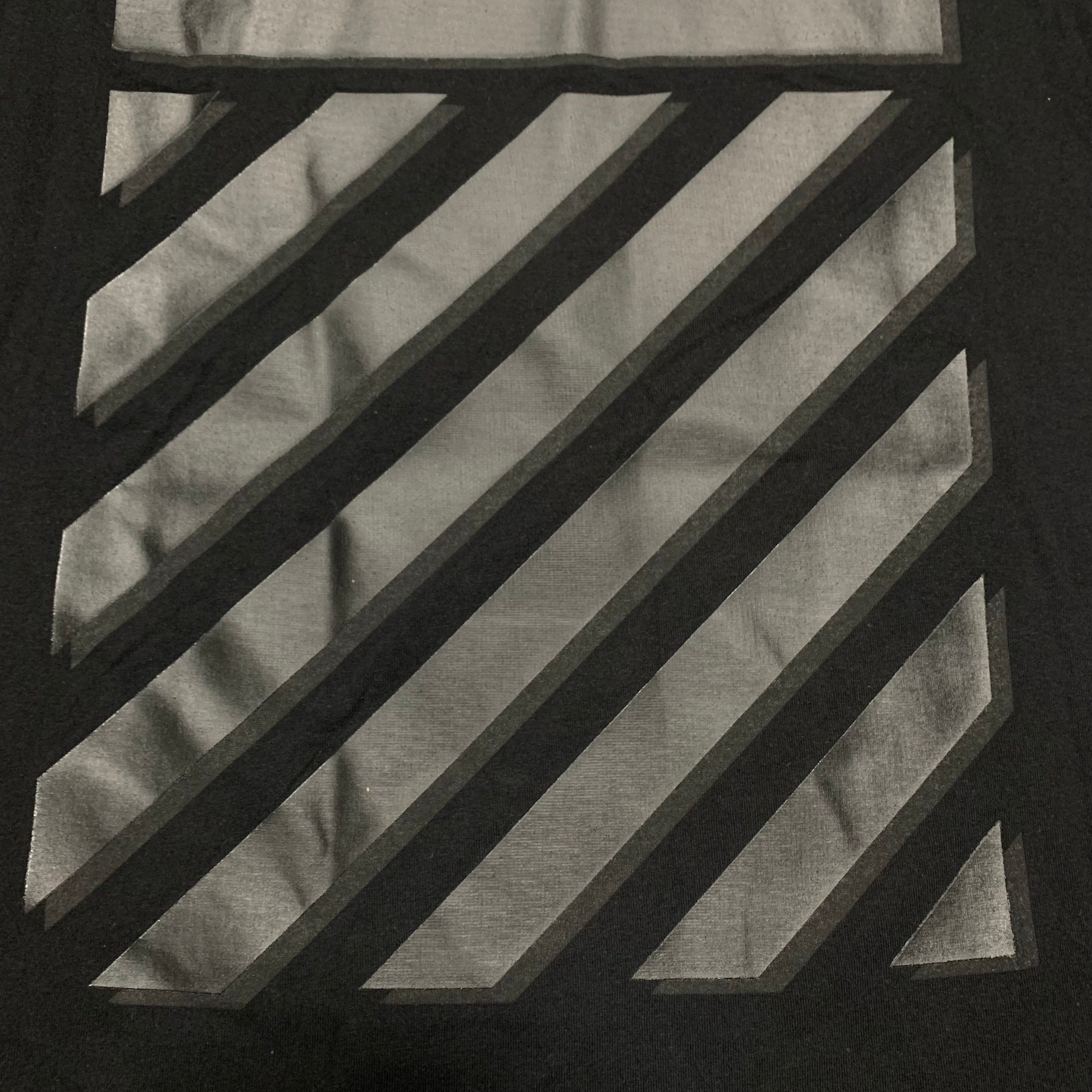 Off White Medium Black Diag Graphic Tee Virgil Abloh