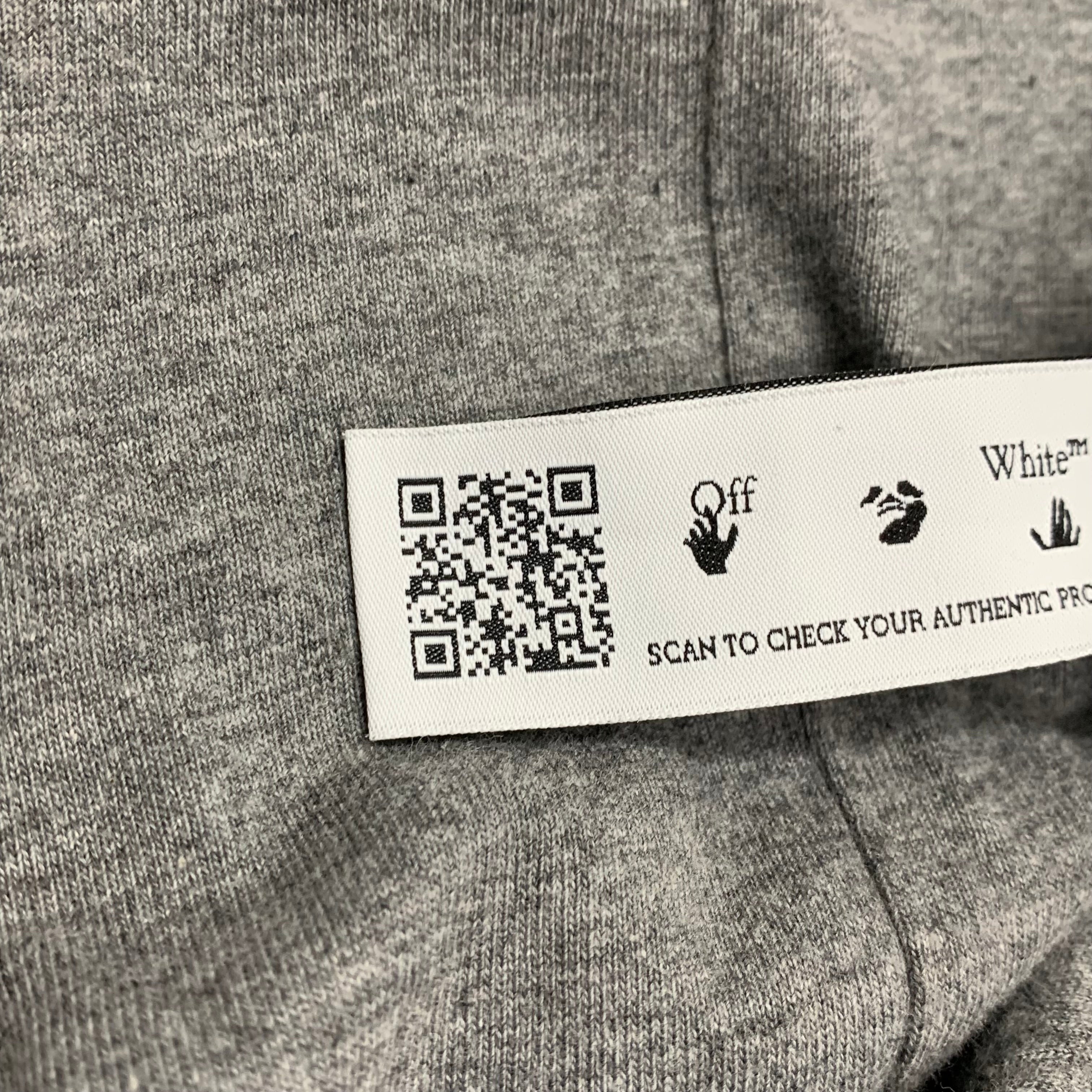 Off White Medium Tee Diag Outline Grey T-Shirt Virgil Abloh