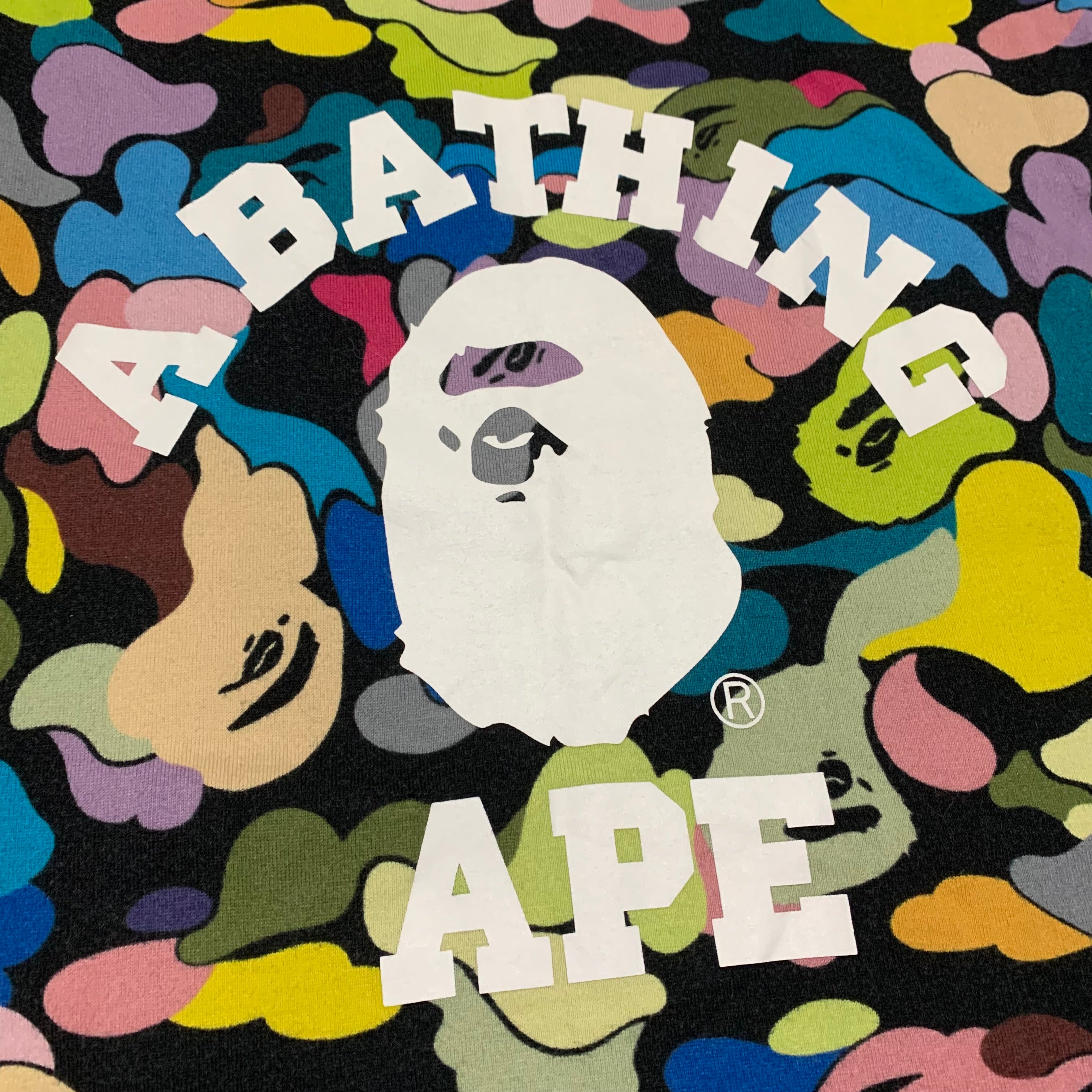 Bape Large Ultimate Multi Camo College Black Tee A Bathing Ape
