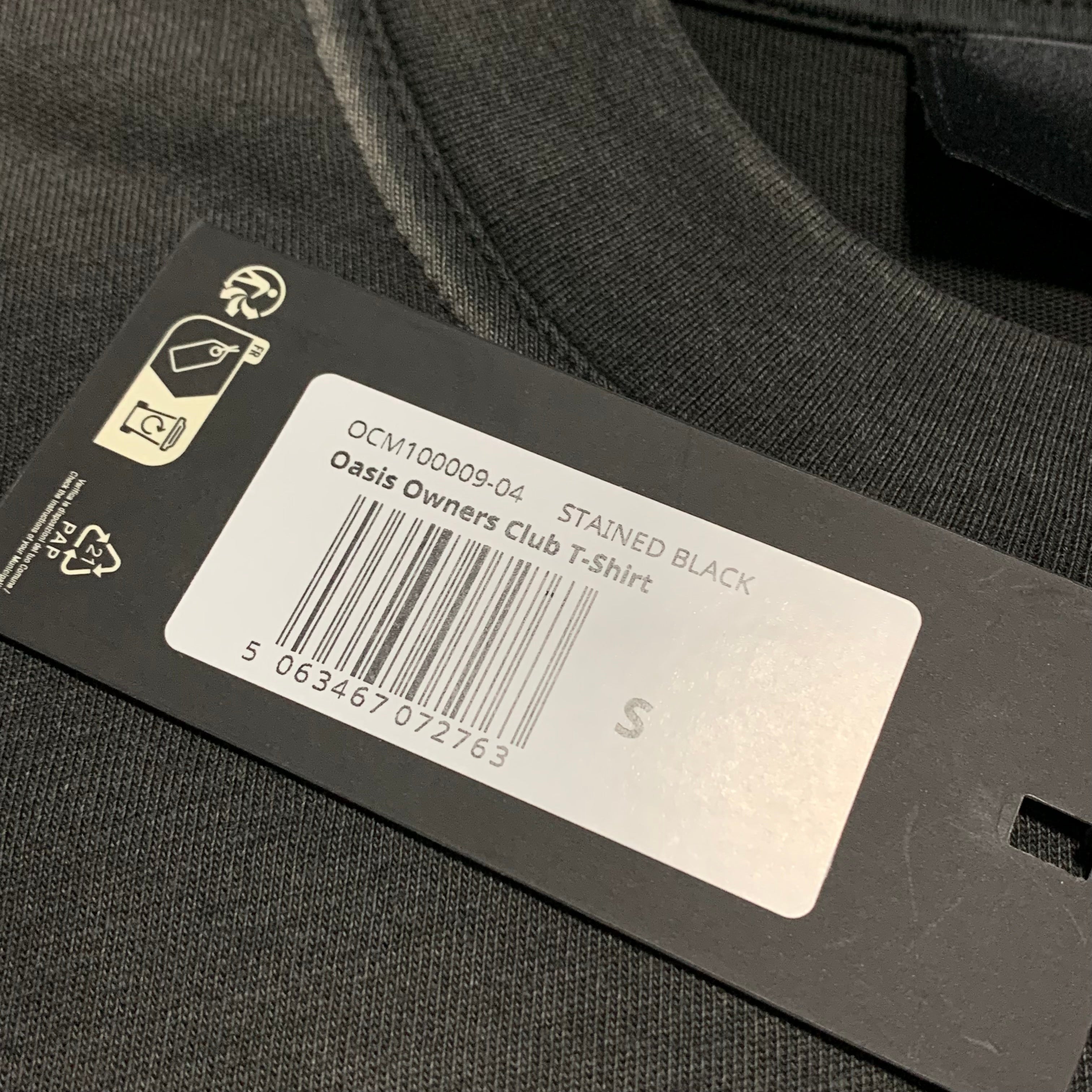 Represent Oasis Small Owners Club Stained Black Tee