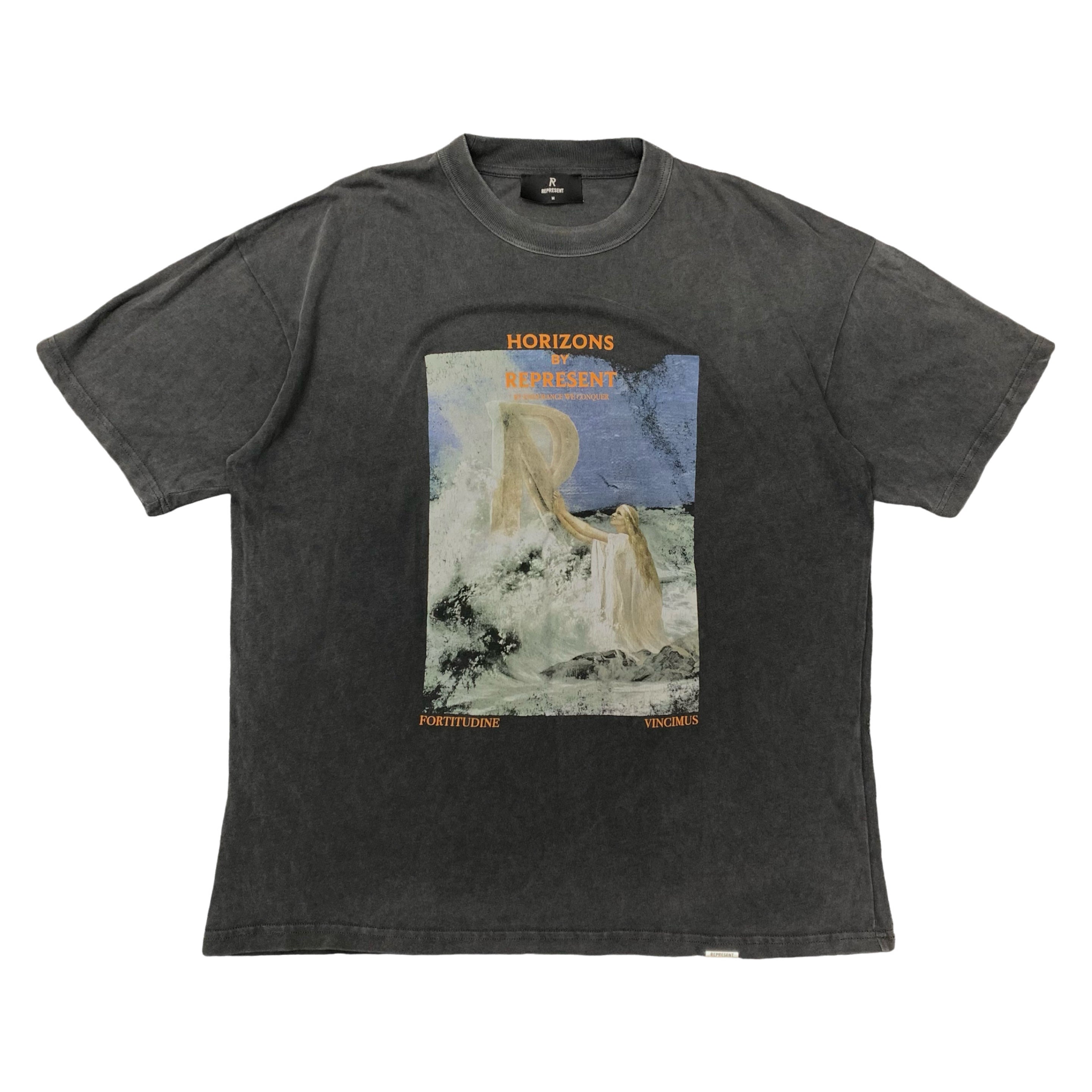 Represent Medium Horizons Aged Black T-Shirt