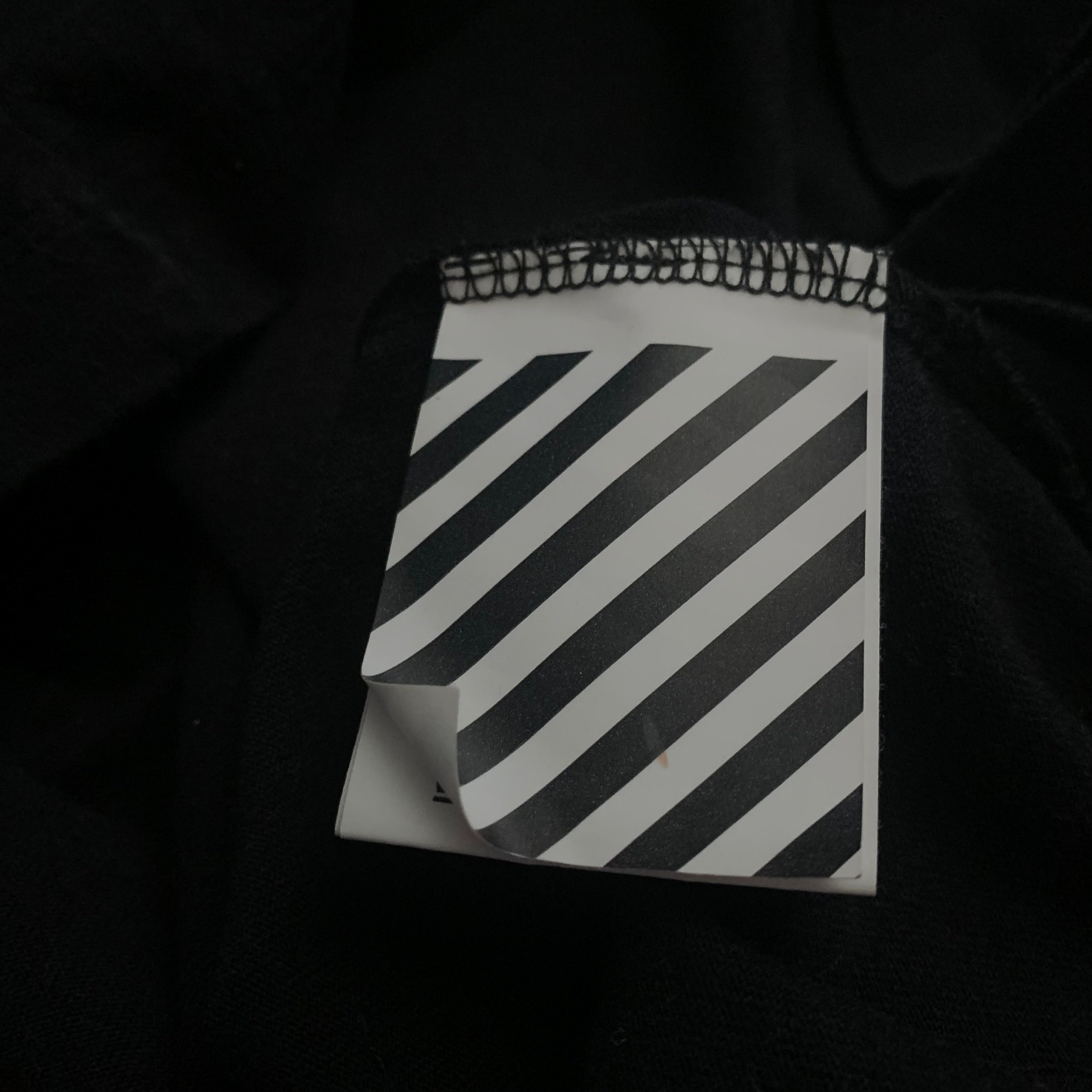 Off White Small Black Tee Virgil Abloh 'Rationalism' (OMAA027R20185003)