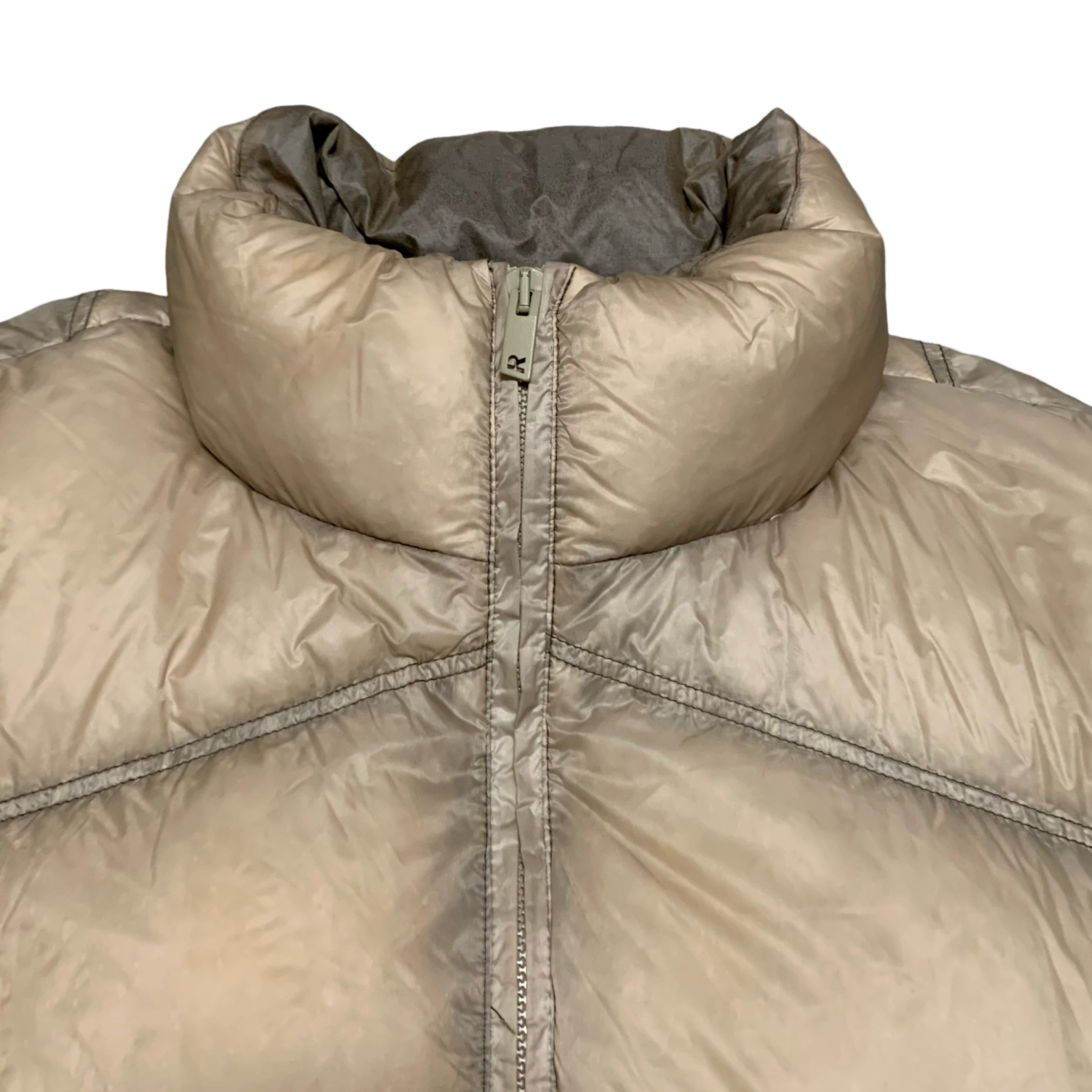 Represent Medium Puffer Jacket Beige Taupe White Coat