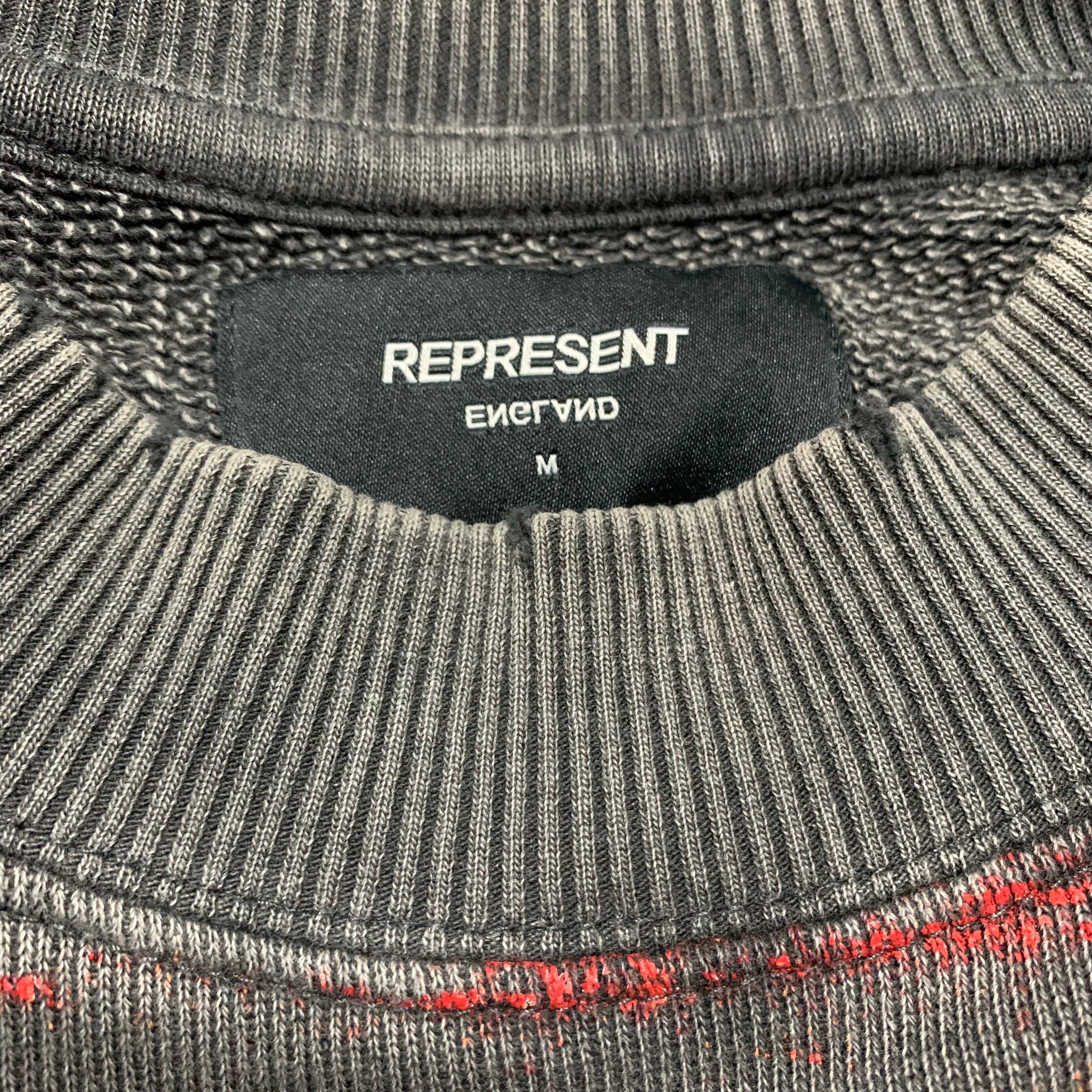 Represent Medium Spirit Angel Vintage Grey Sweater Sweatshirt Crewneck