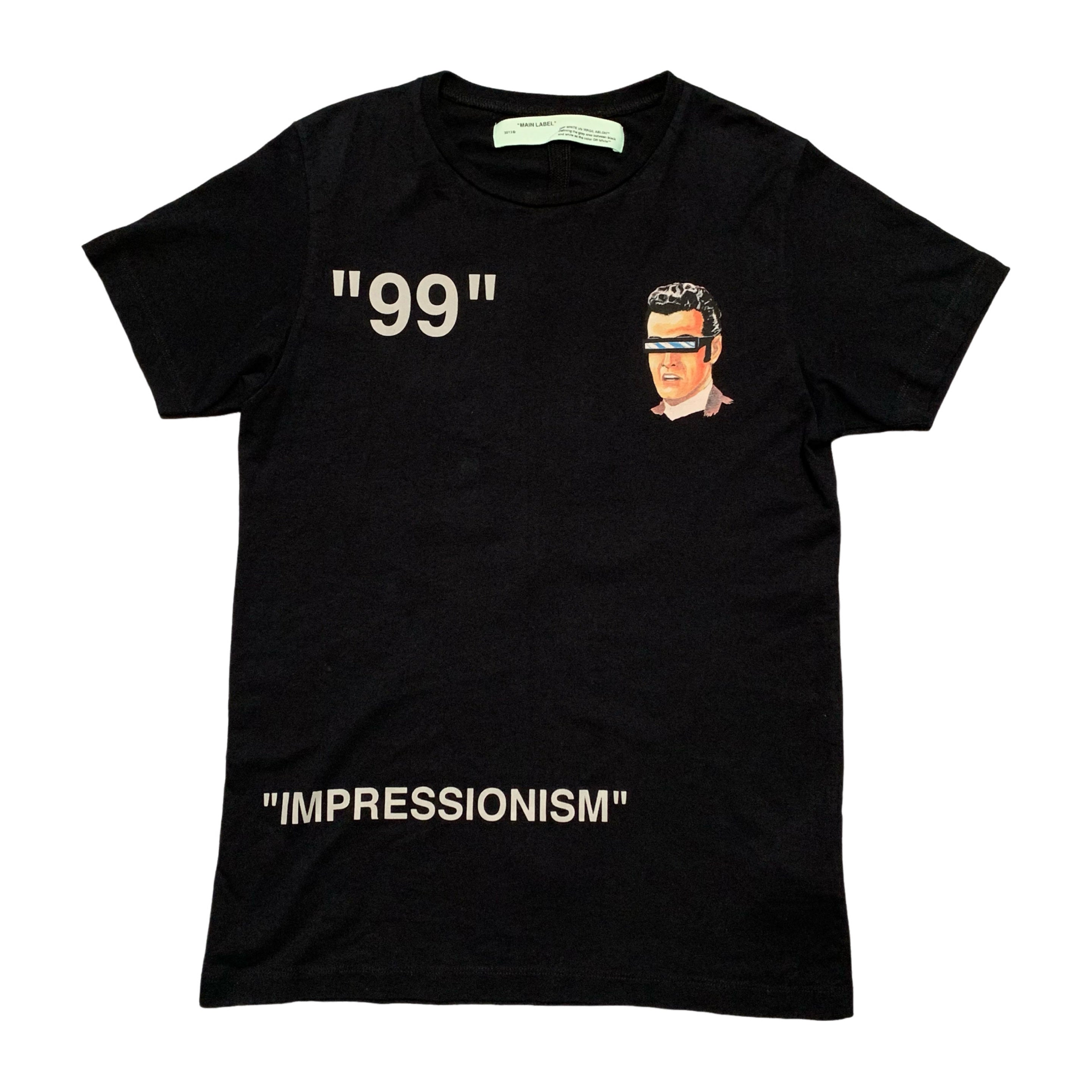 Off White Medium Impressionism Graphic Black Tee Virgil Abloh