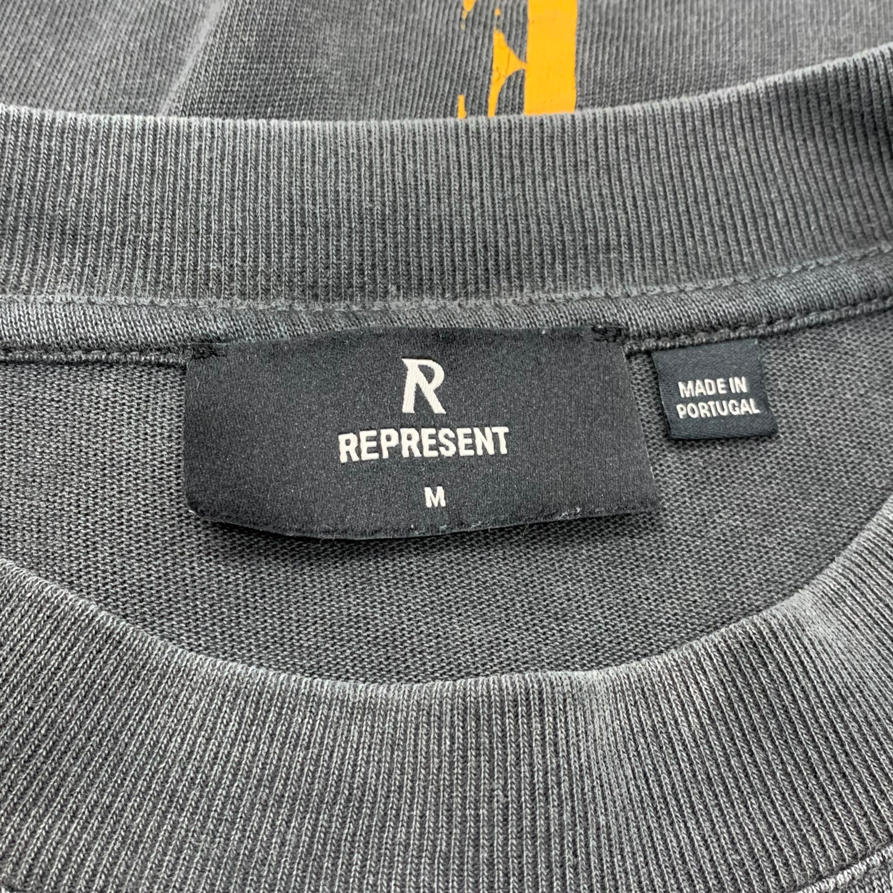 Represent Medium Tee Reborn Horizons Vintage Grey T-Shirt