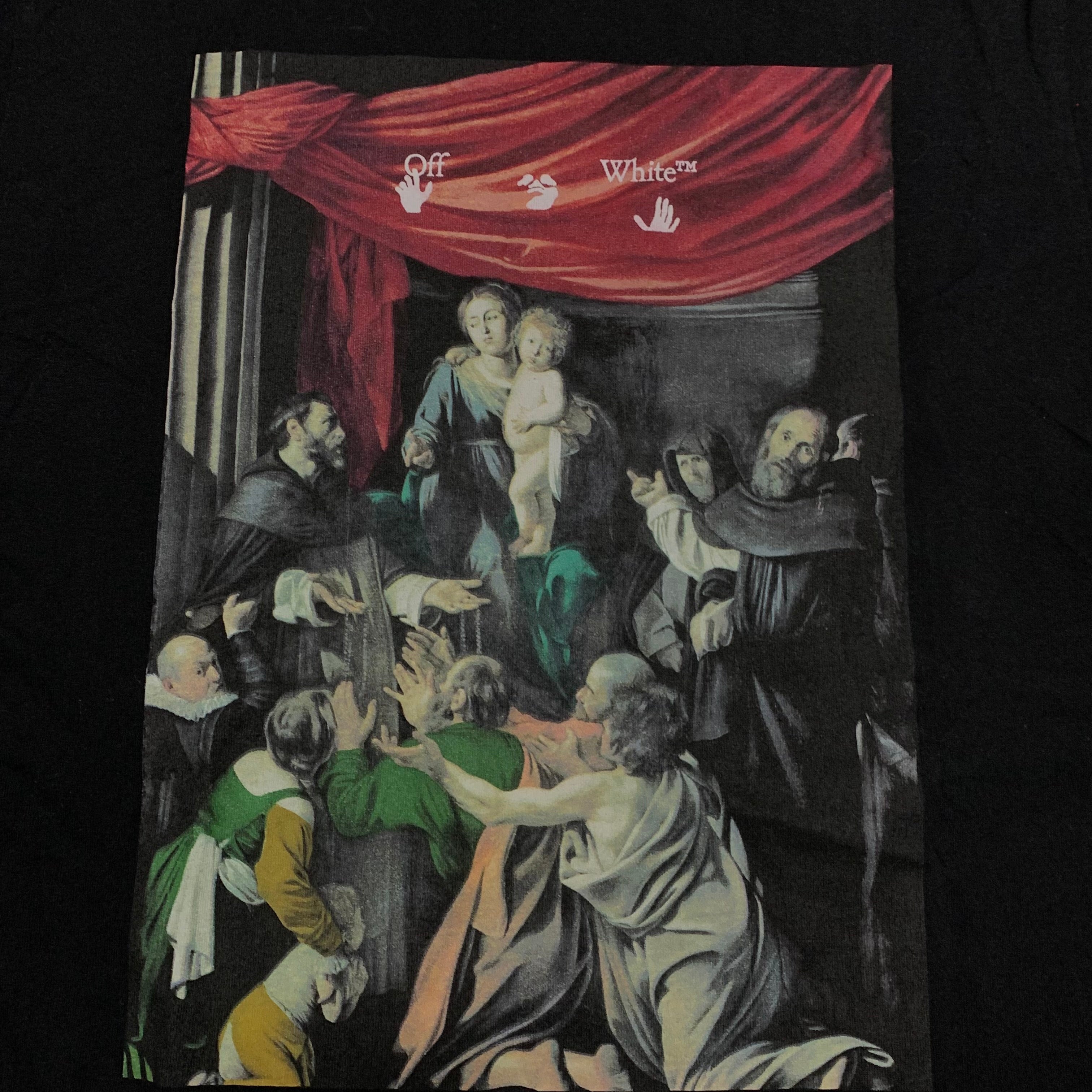 Off White Small Tee Caravaggio Arrows Black T-Shirt Virgil Abloh
