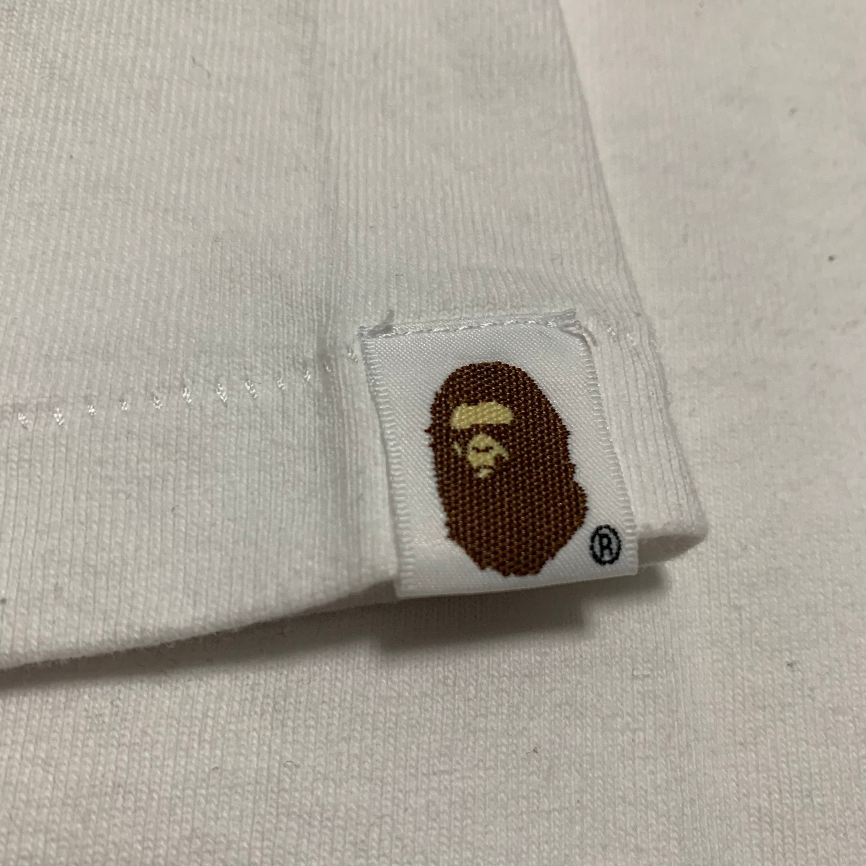 Bape Medium Big Ape Head Tie Dye White Tee