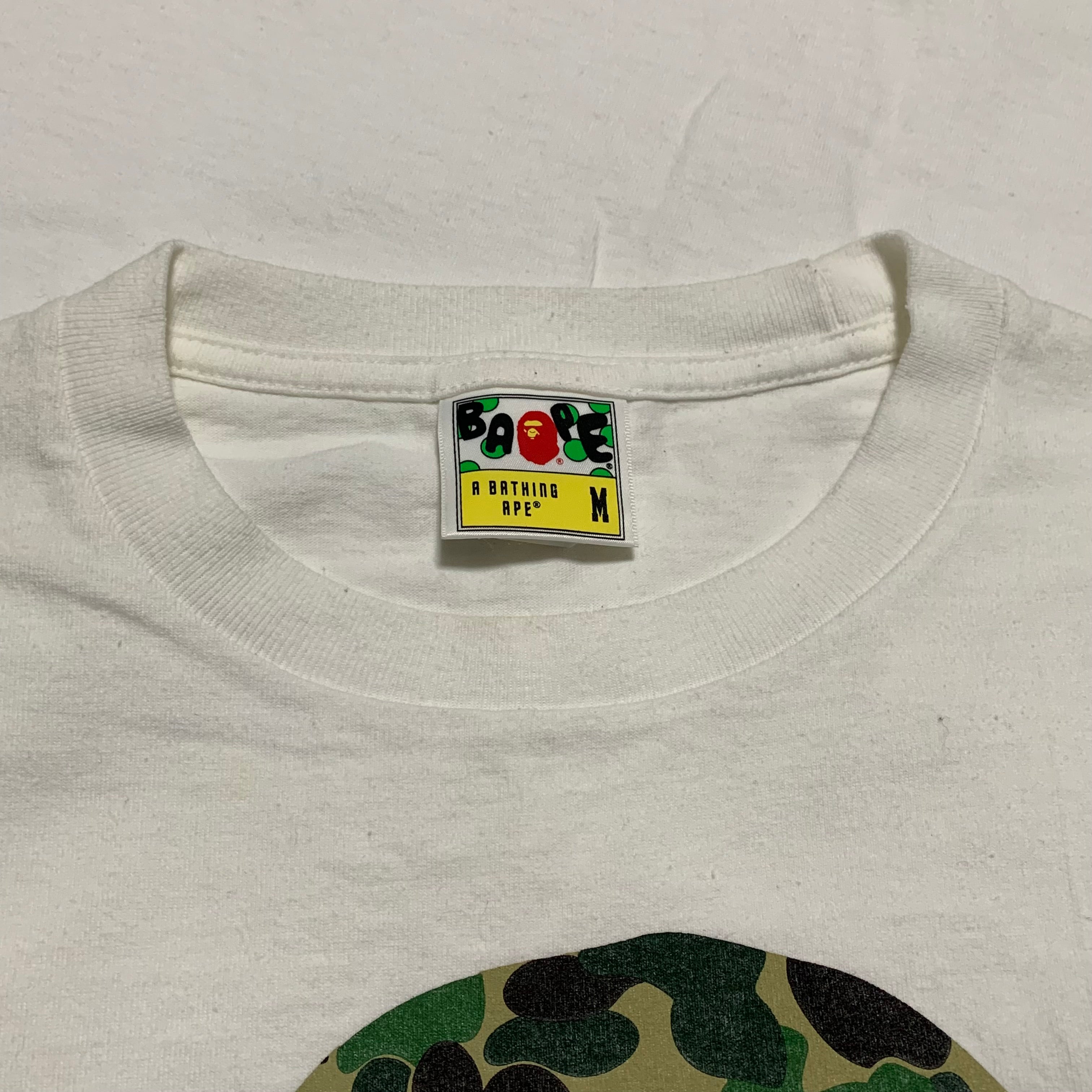 Bape Medium By Bathing Ape Green ABC White Tee