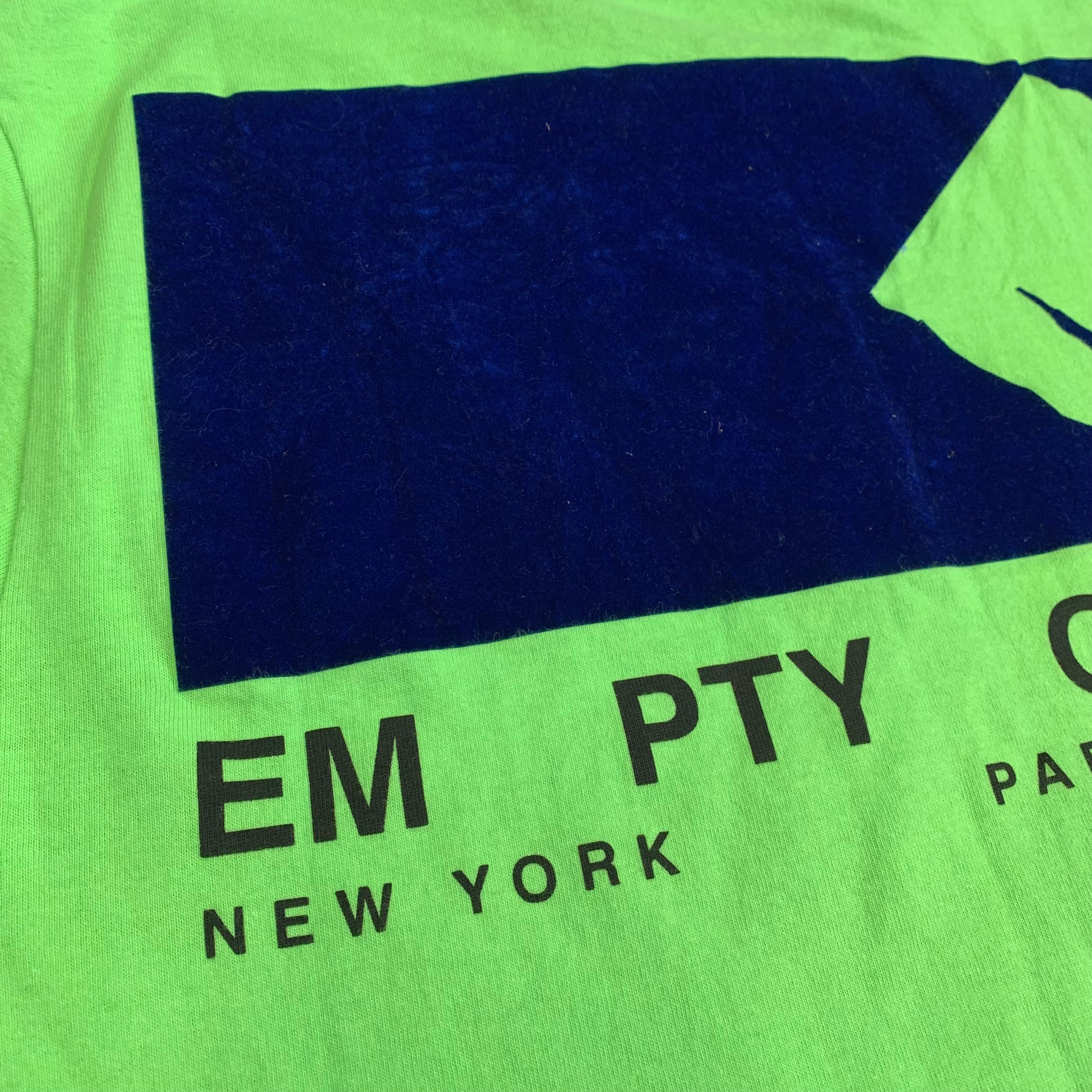 Off White XS Tee Empty Gallery Staff Green T-Shirt Virgil Abloh