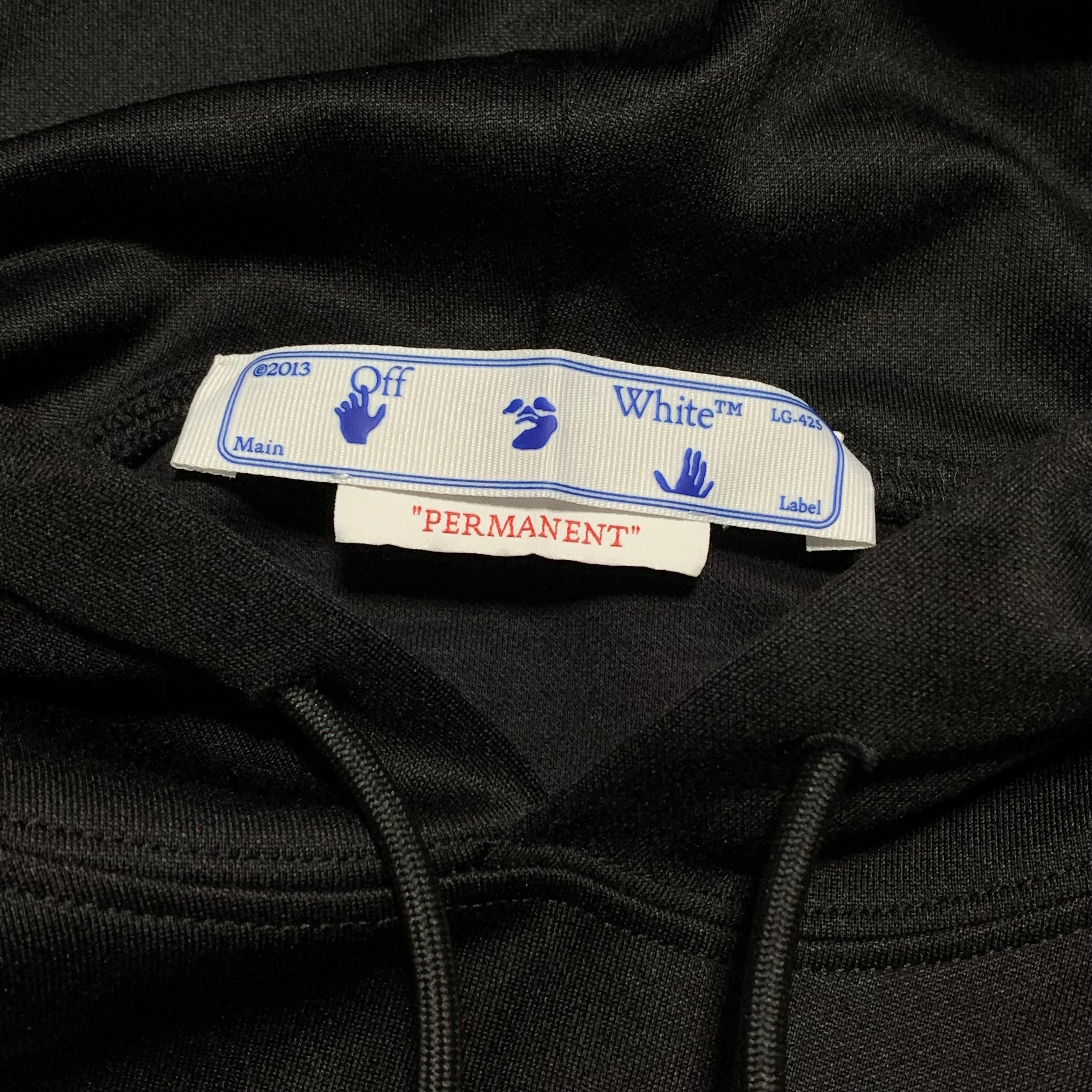 Off White Small Patch Logo Black Hoodie Virgil Abloh