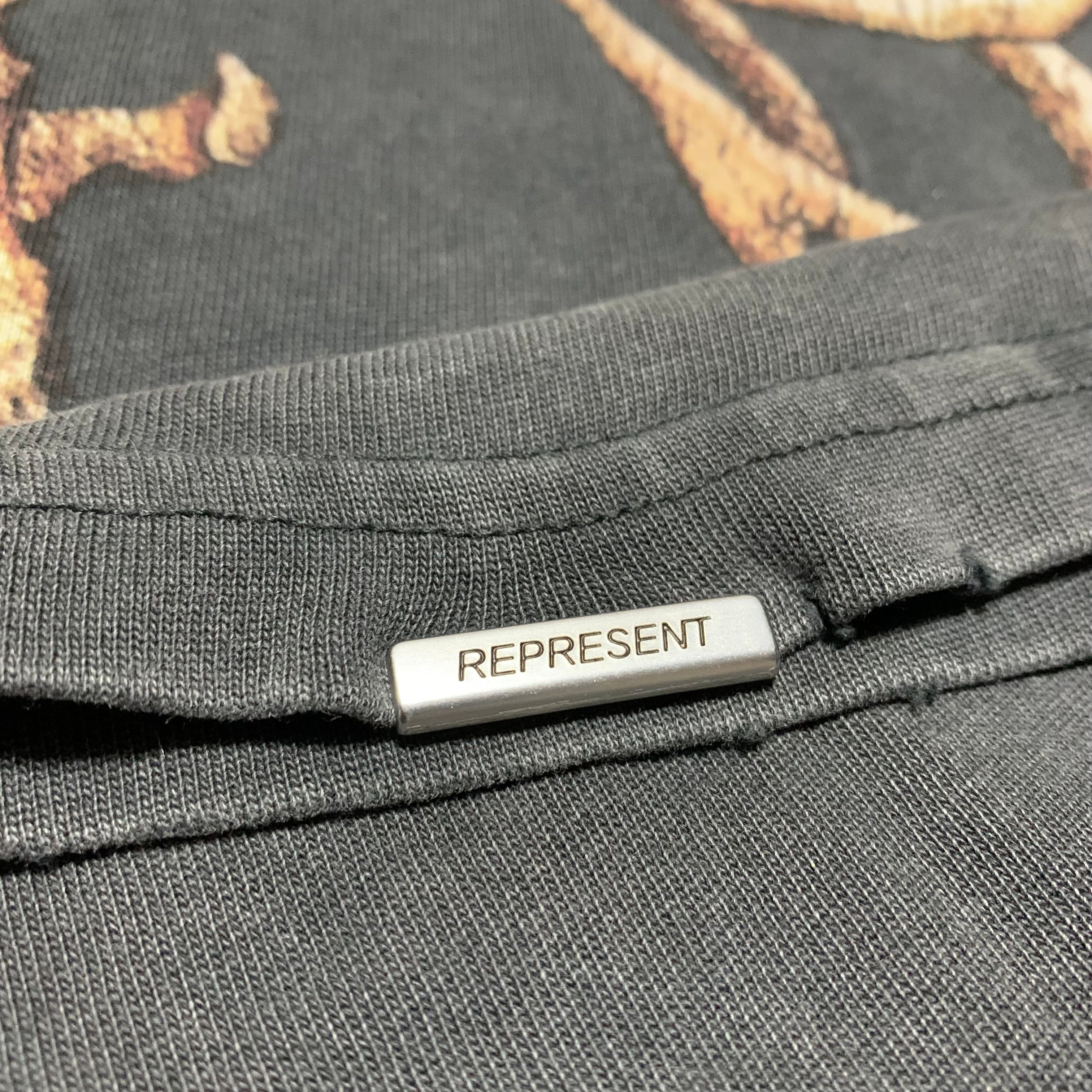 Represent Small Bones Vintage Grey Tee Skeleton