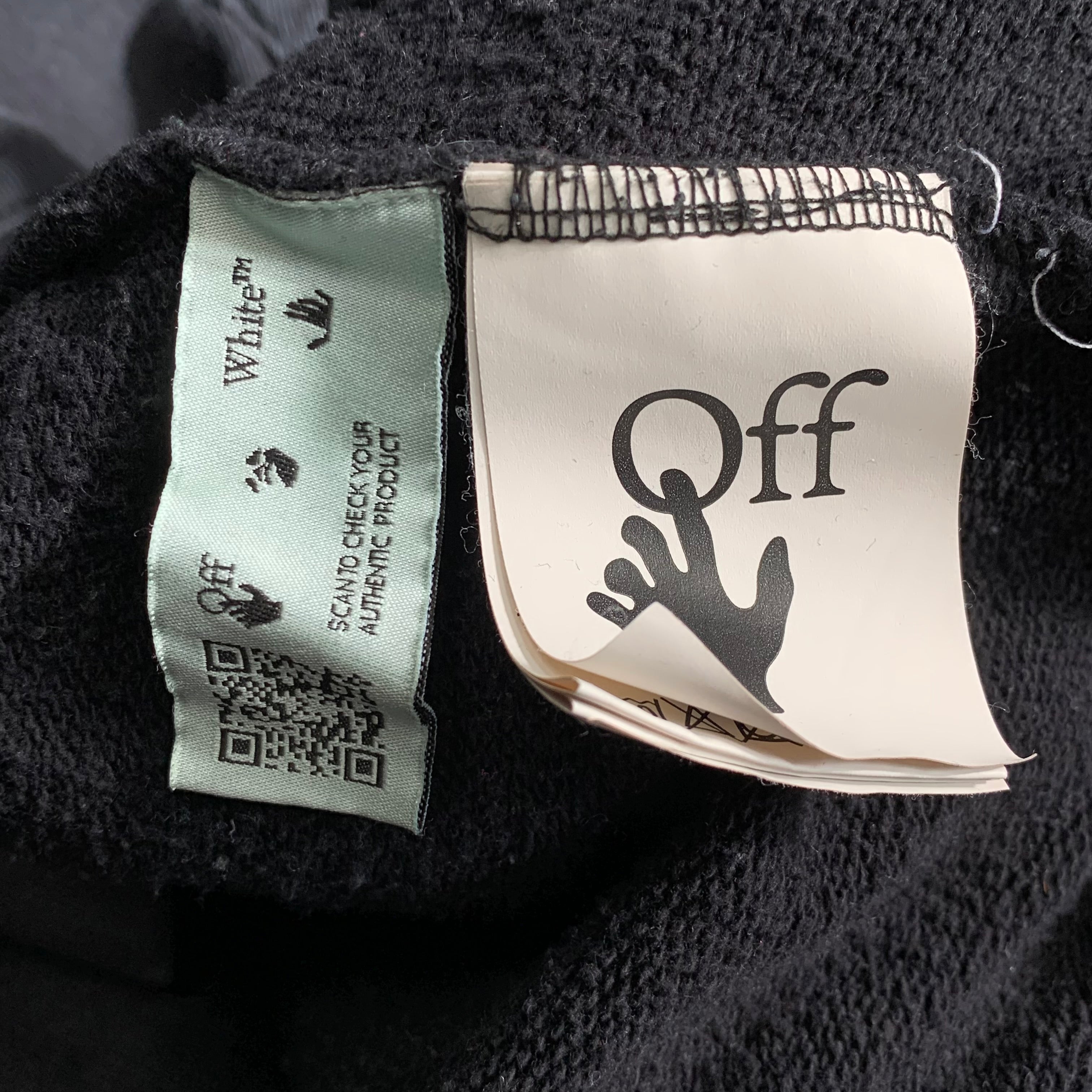 Off White Large Hoodie Marker Arrows Black Hoodie Virgil Abloh Blue Graphic