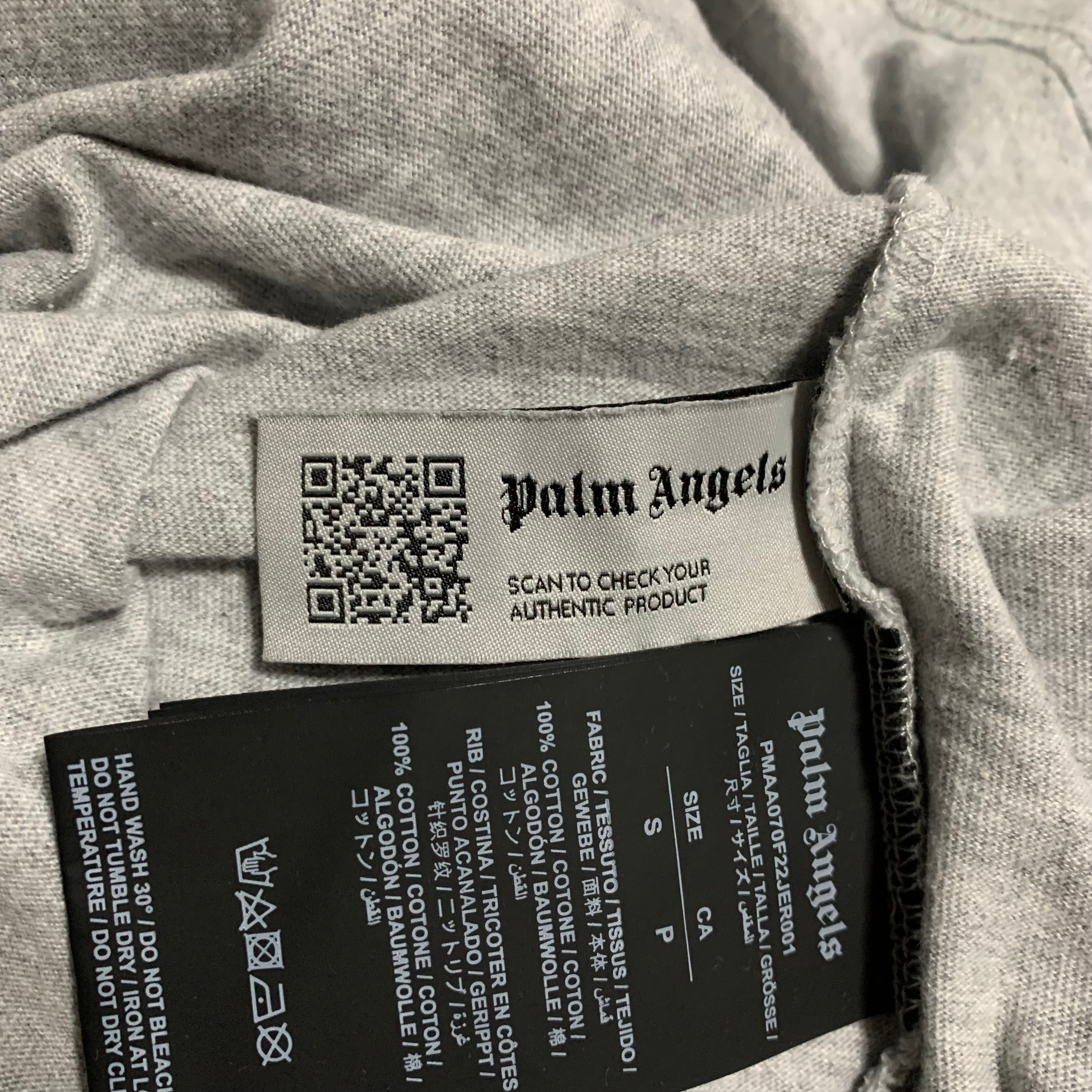 Palm Angels Small Logo Classic Grey Tee