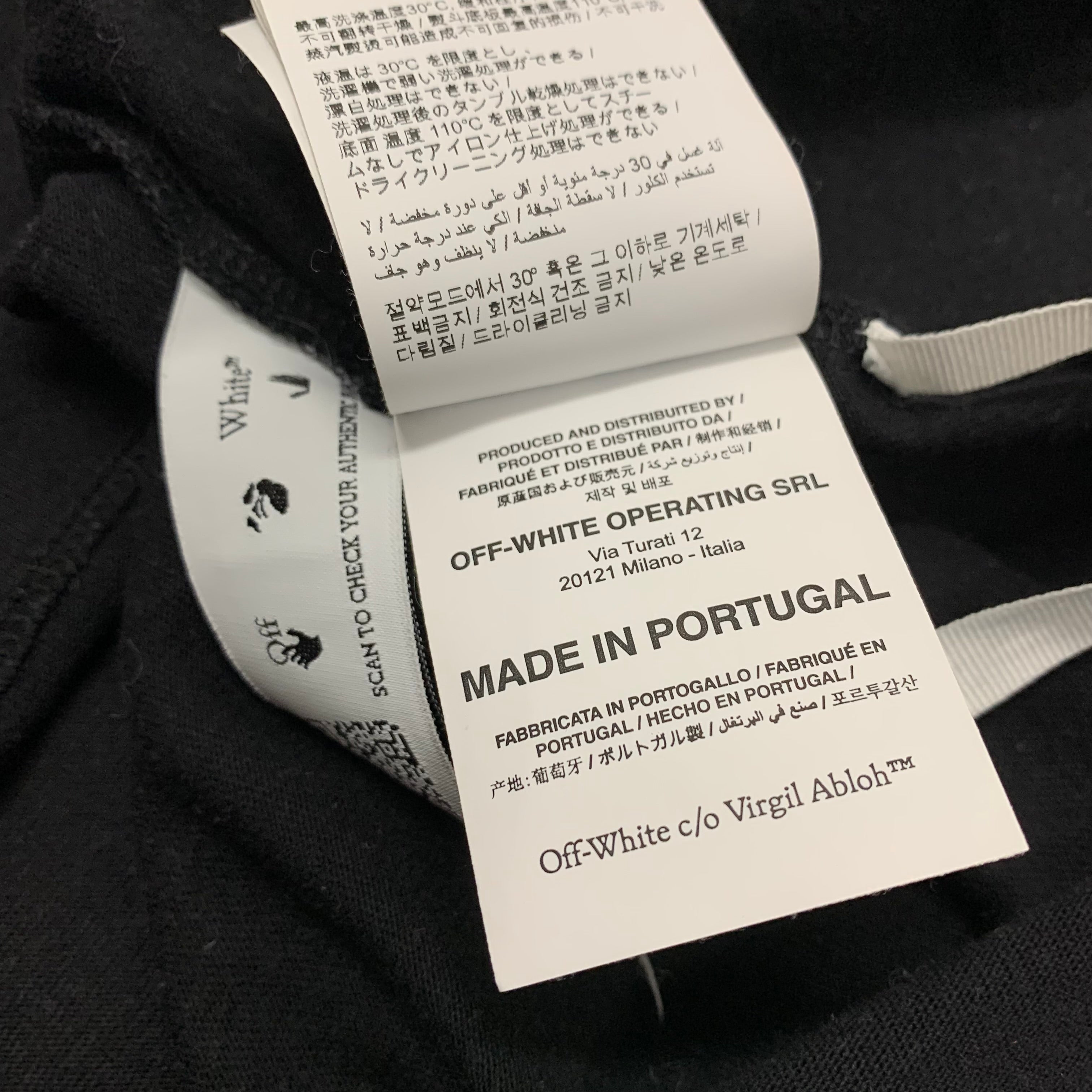 Off White Medium Tee Lighting Arrows Black T-Shirt Virgil Abloh