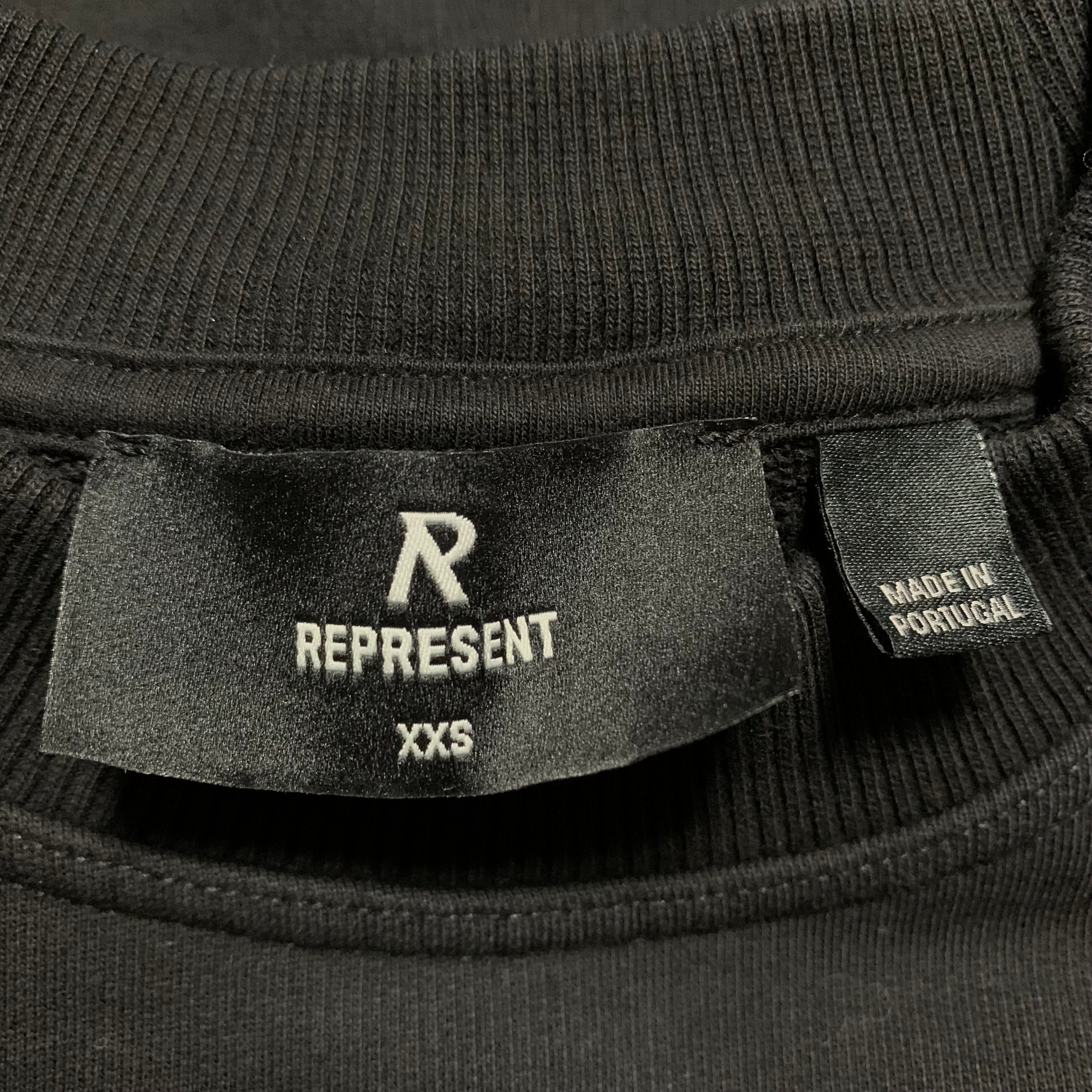 Represent XXS Owners Club Stamp Jet Black Sweater Sweatshirt Crewneck