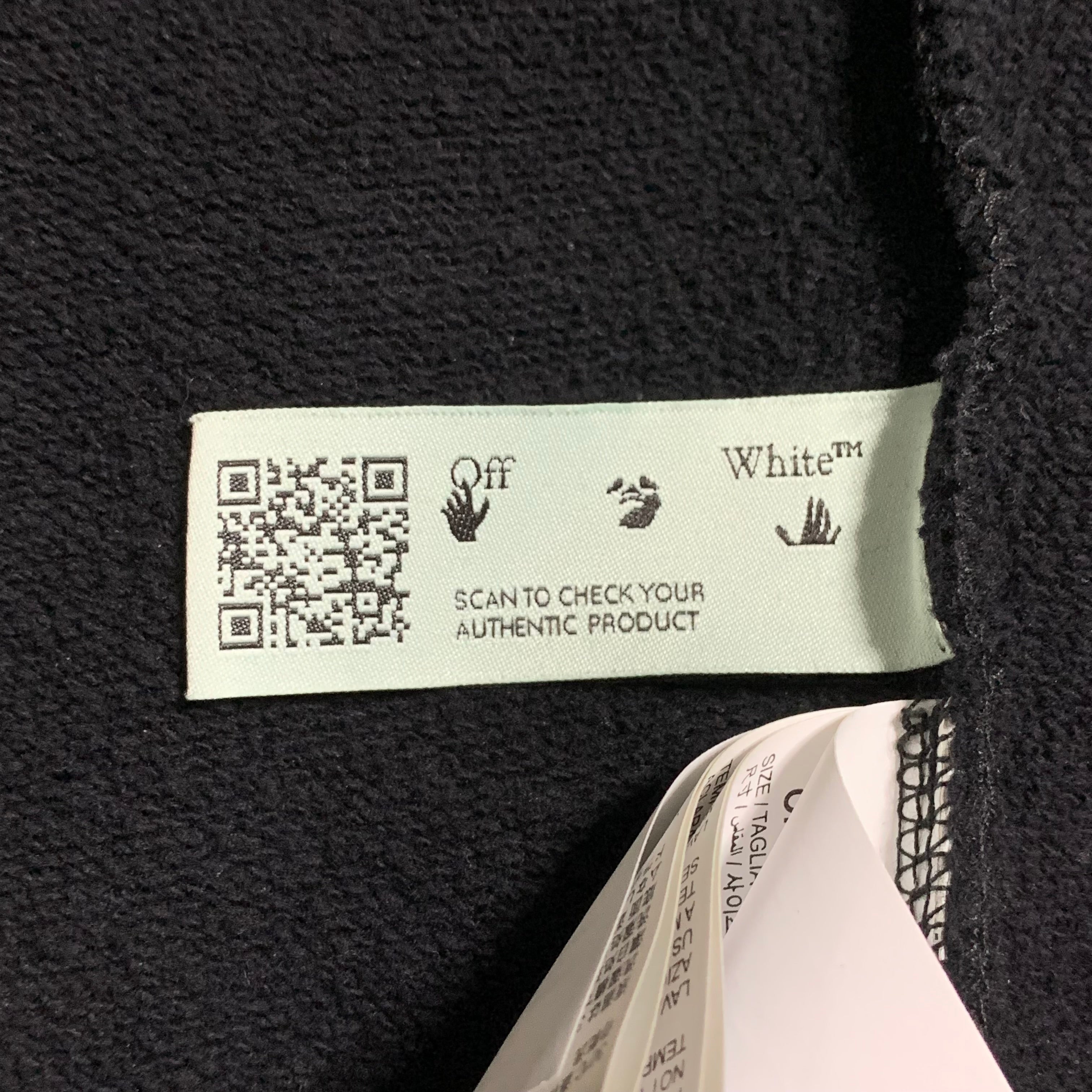 Off White Large Caravaggio Arrows Black Sweatshirt Crewneck Virgil Abloh
